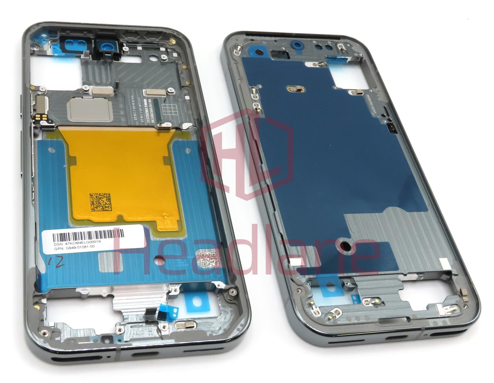 Google Pixel 9 Pro Middle Cover / Chassis  - Hazel / Grey - view 3