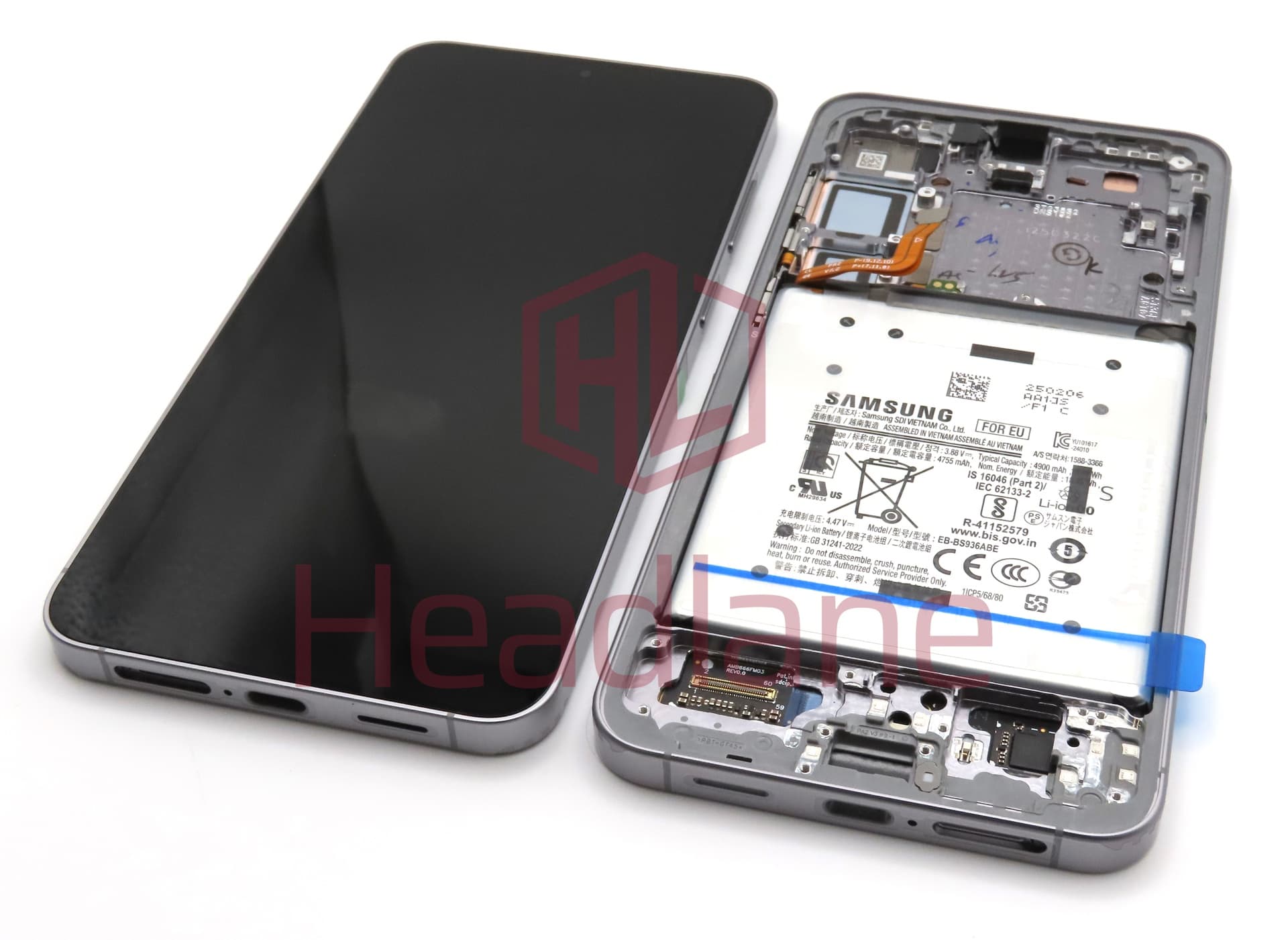 Samsung SM-S936 Galaxy S25+ / Plus LCD Display / Screen + Touch + Battery - Silver Shadow - view 3