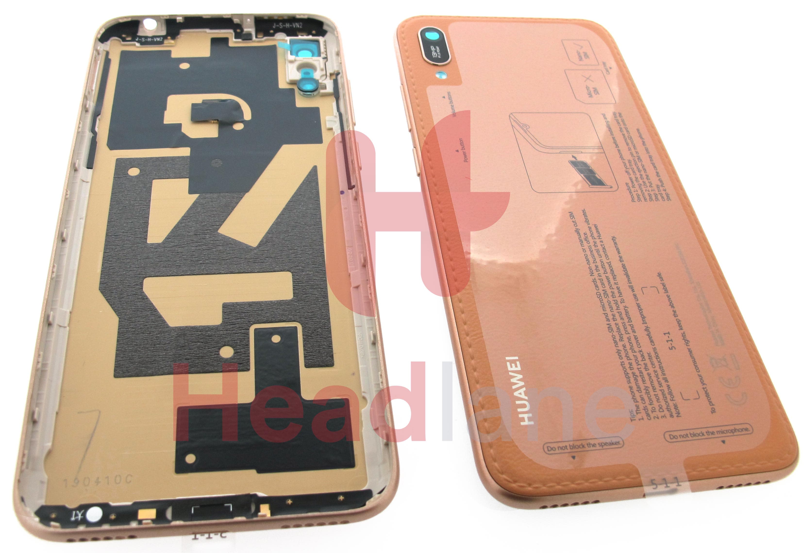 Huawei Y6 (2019) Back / Battery Cover - Brown - view 2