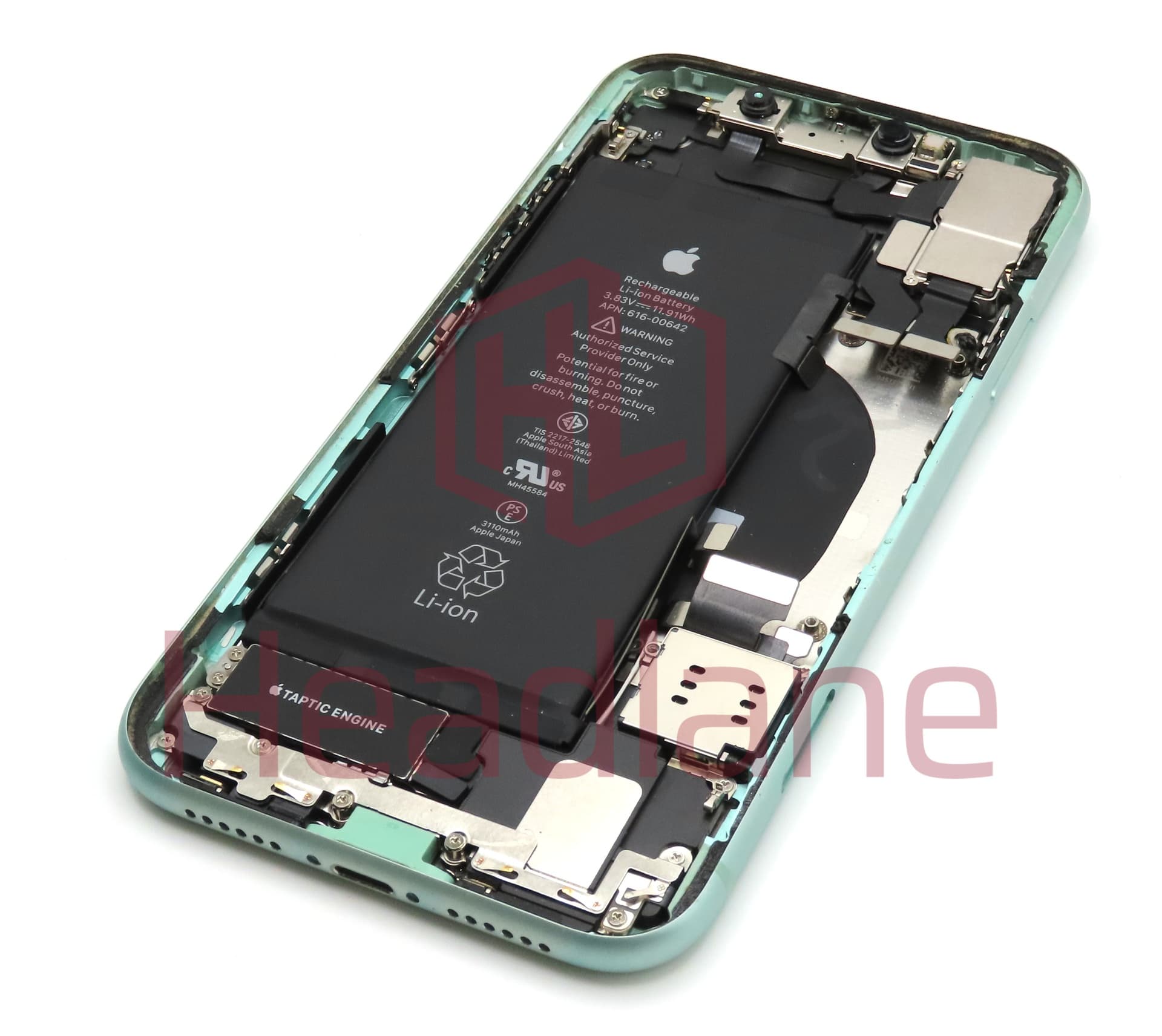 Apple iPhone 11 Back / Battery Cover + Small Parts - Green (Pulled - Grade A) - view 2