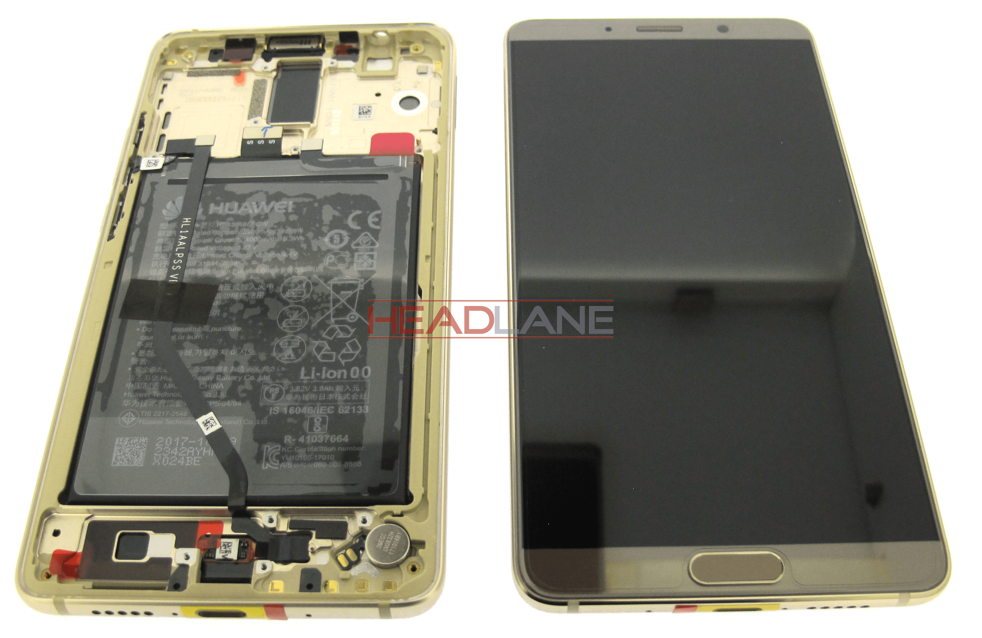 Huawei Mate 10 LCD Display / Screen + Touch + Battery Assembly - Brown - view 2