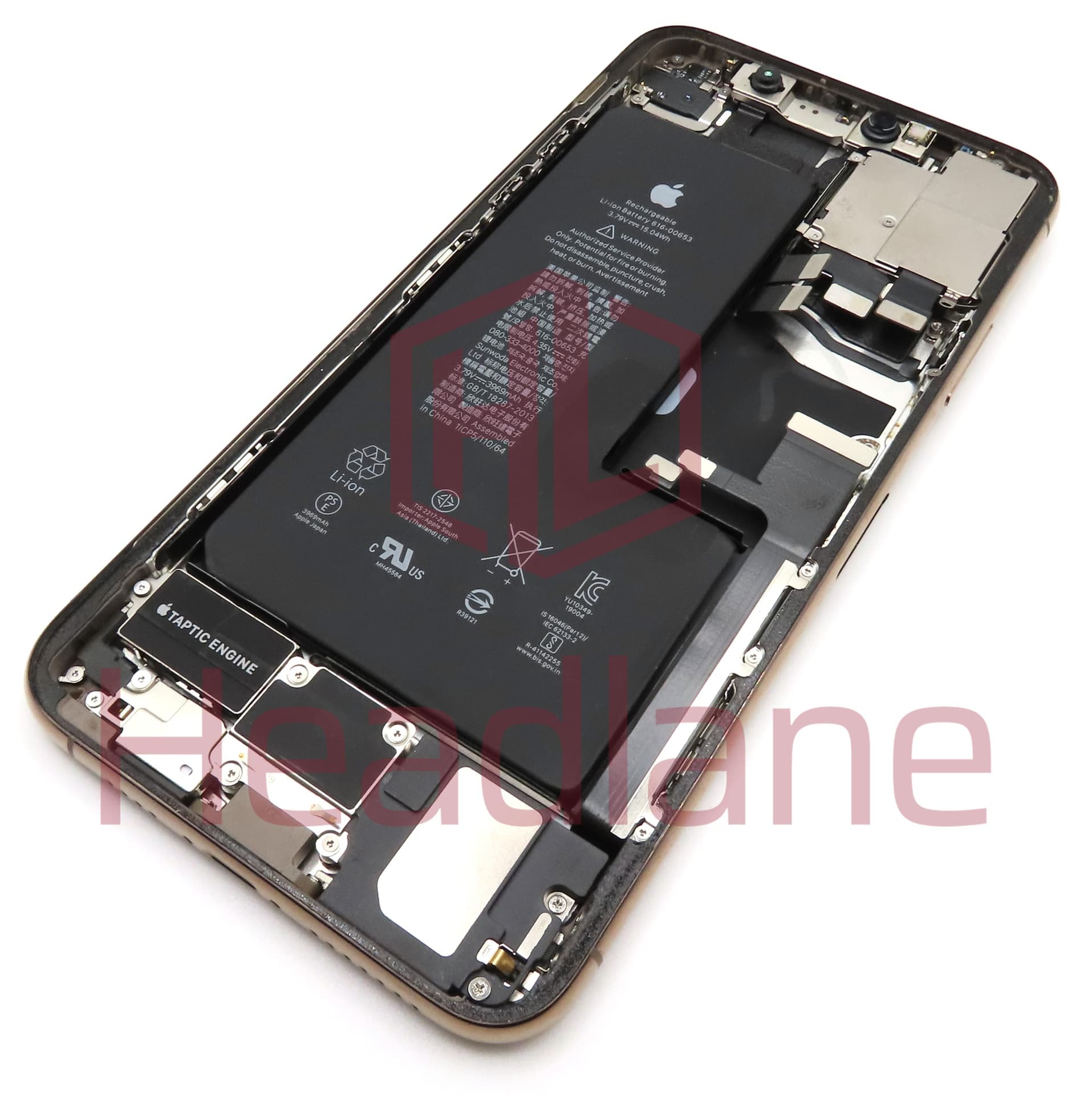 Apple iPhone 11 Pro Max Back / Battery Cover + Small Parts - Gold (Pulled - Grade A) - view 2