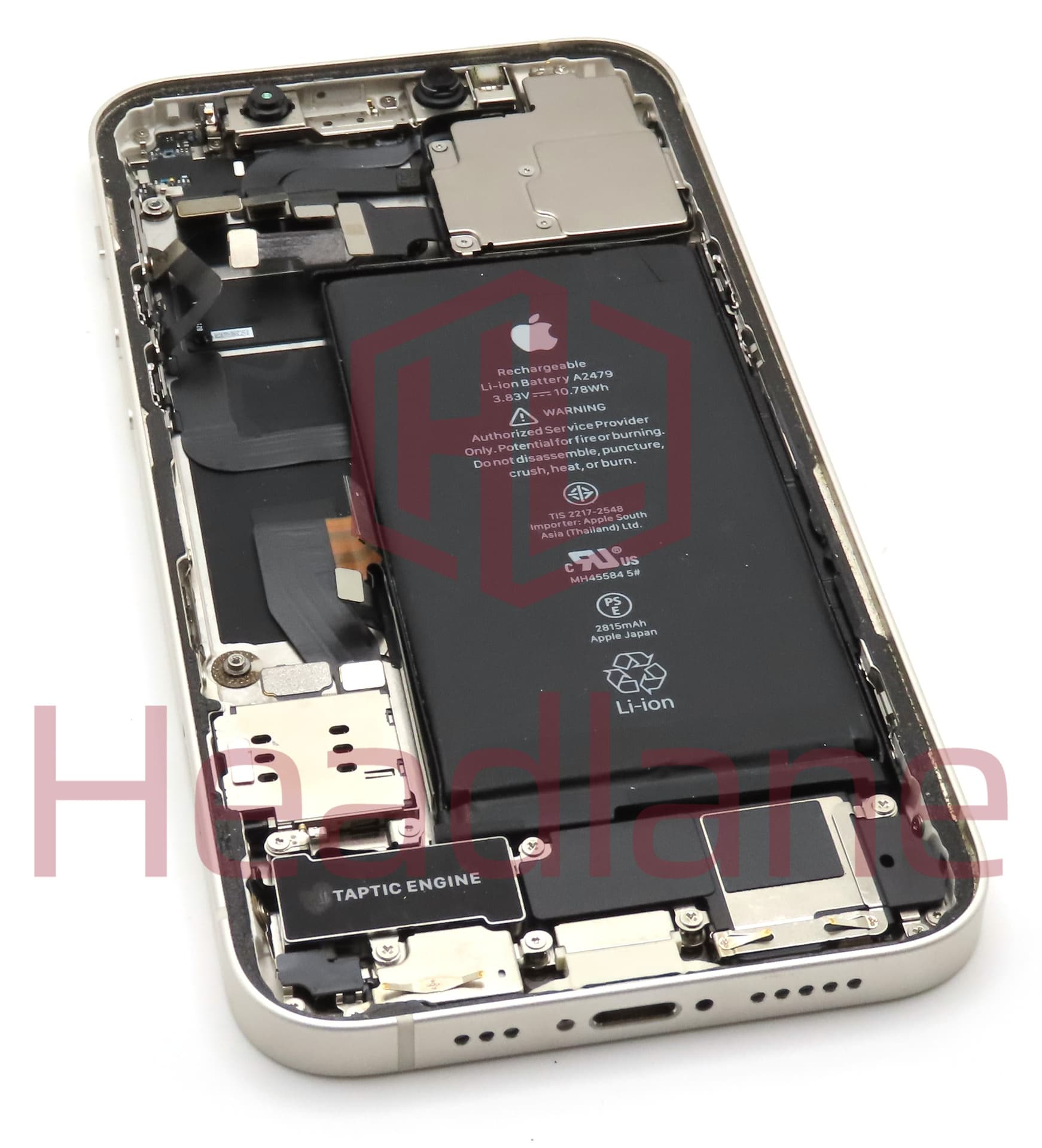 iPhone 12 Back / Battery Cover + Small Parts - White (Pulled - Grade B) - view 2