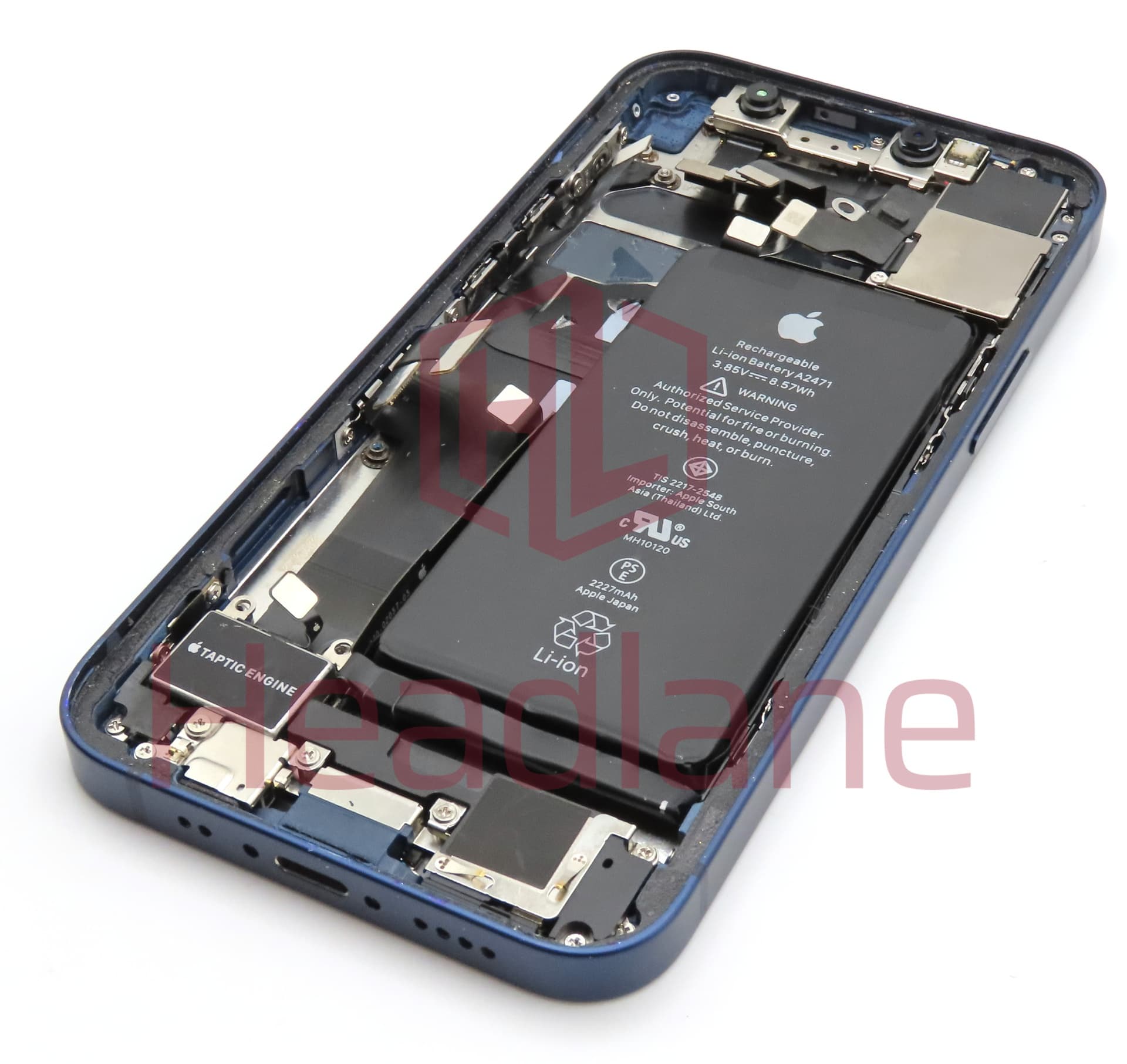 Apple iPhone 12 Mini Back / Battery Cover + Small Parts - Blue (Pulled - Grade A) - view 2