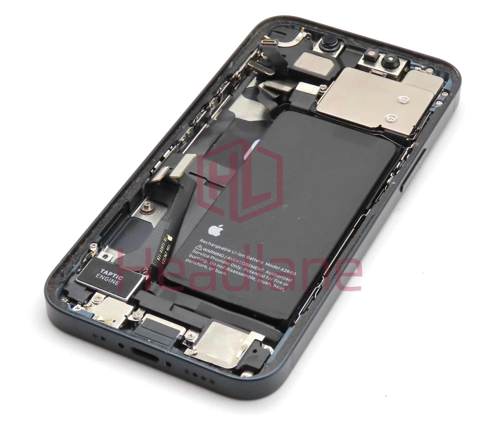 Apple iPhone 13 Mini Back / Battery Cover + Small Parts - Black (Pulled - Grade B) - view 2