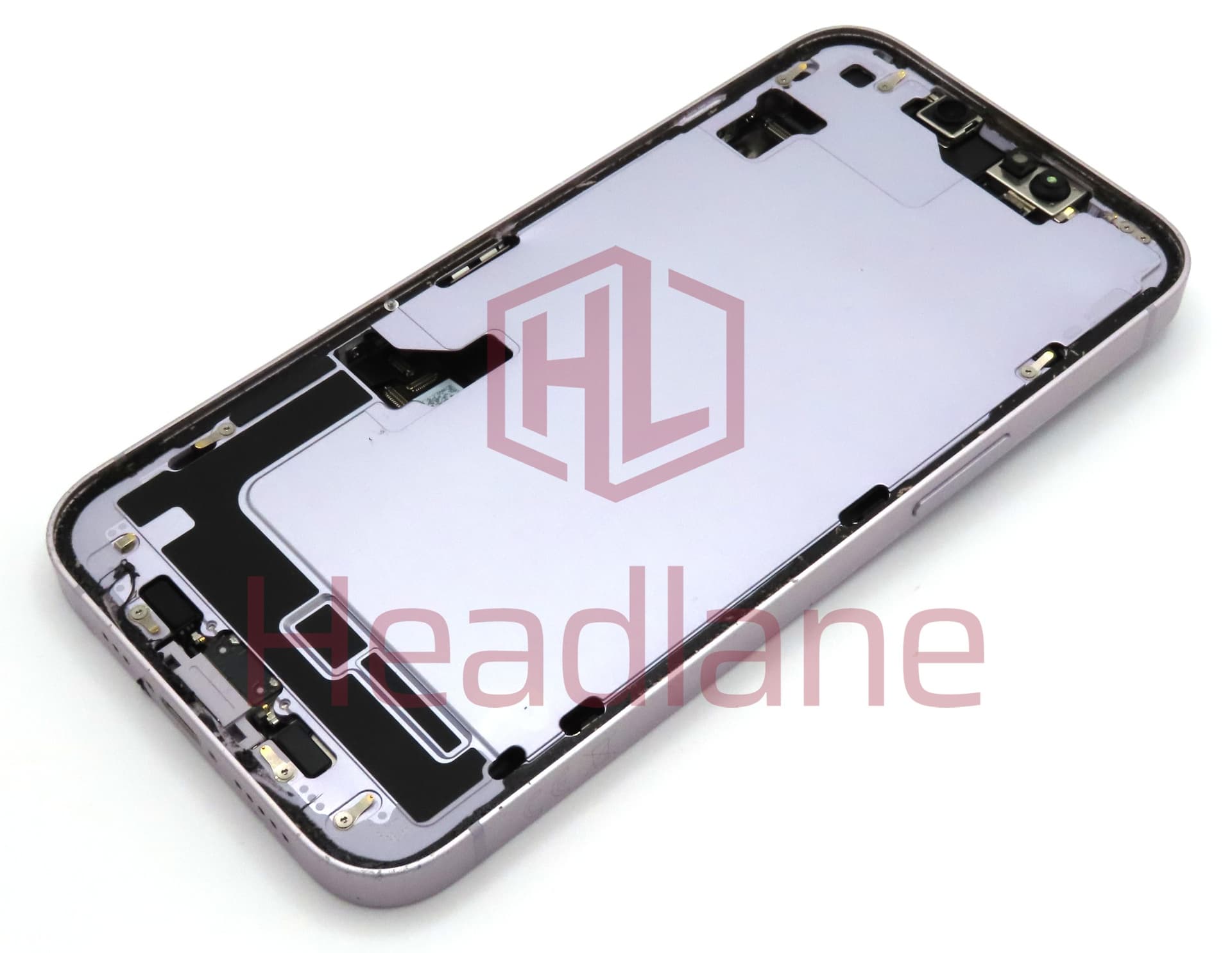 iPhone 14 Back / Battery Cover + Small Parts - Purple (Pulled - Grade C) - view 2