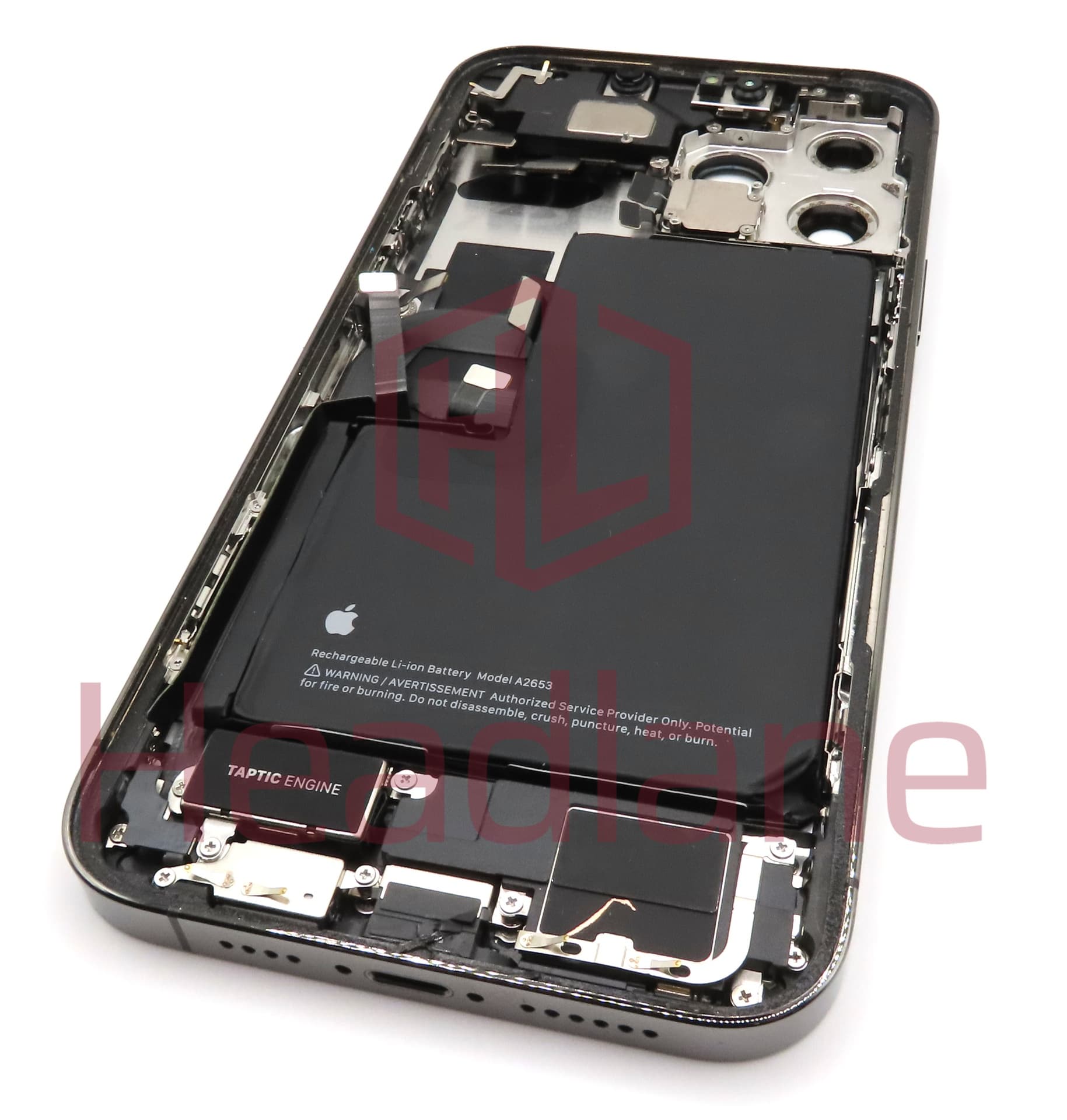 iPhone 13 Pro Max Back / Battery Cover + Small Parts - Graphite (Pulled - Grade A) (No Camera) - view 2
