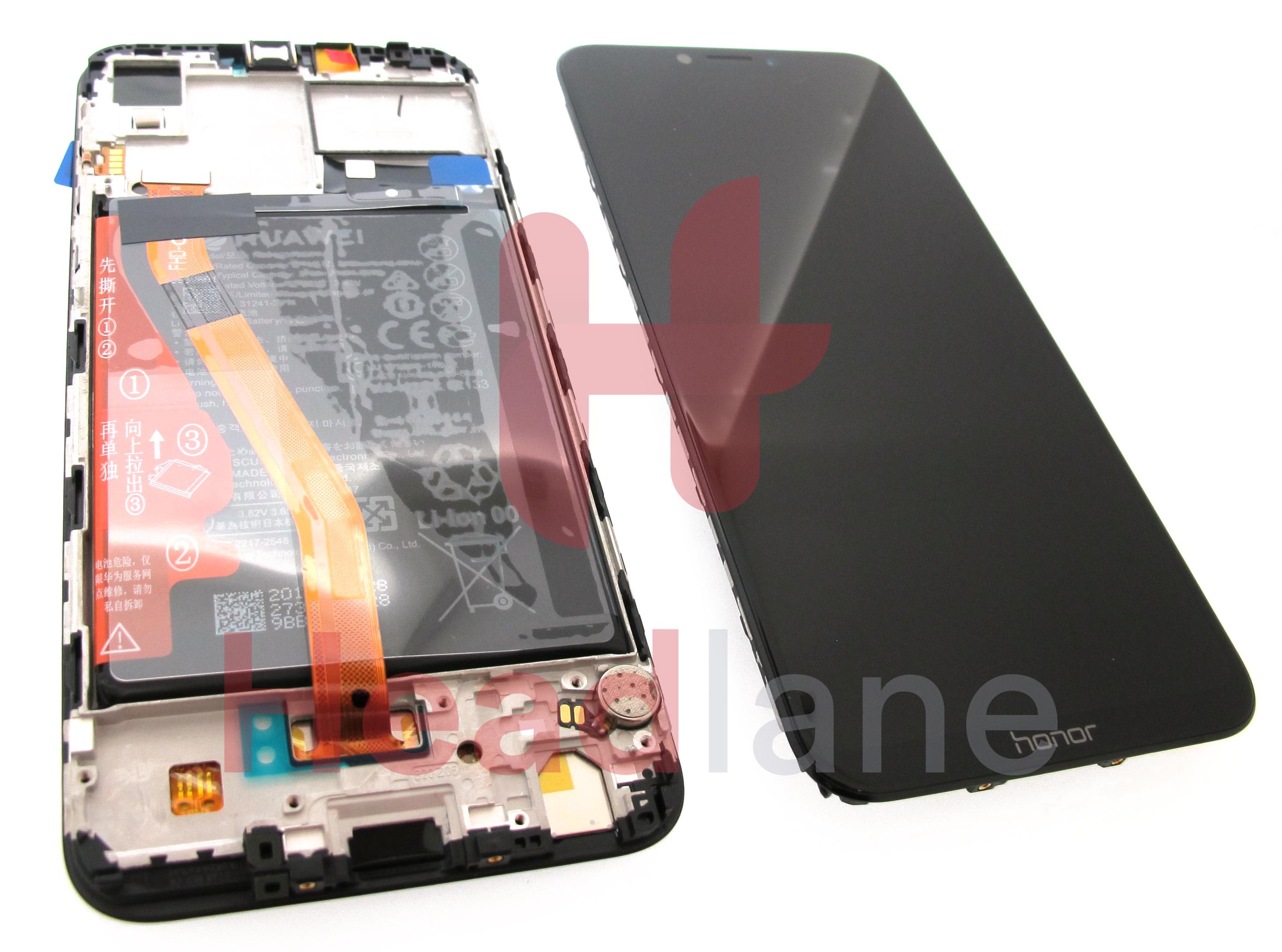 Huawei Honor Play LCD Display / Screen + Touch + Battery - Black - view 2