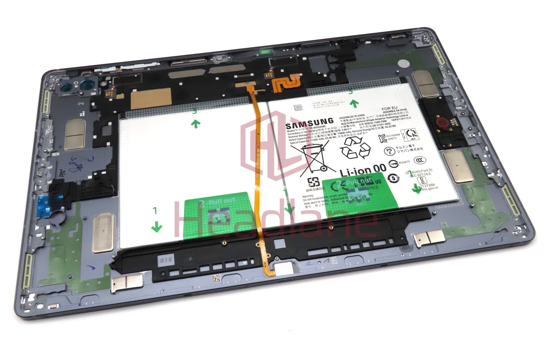 Samsung SM-X920 X926 Galaxy Tab S10 Ultra (WiFi / 5G) Back / Battery Cover + EB-BX926ABE Battery - Moonstone Grey - view 2