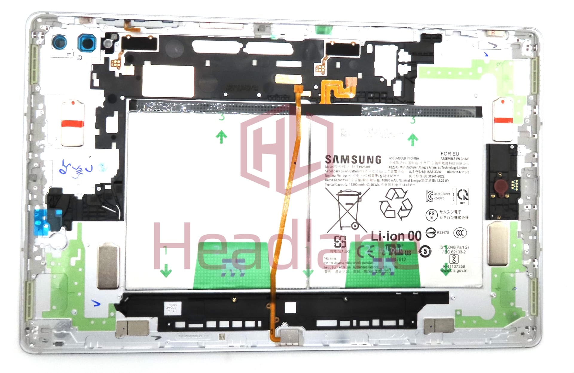 Samsung SM-X920 X926 Galaxy Tab S10 Ultra (WiFi / 5G) Back / Battery Cover + EB-BX926ABE Battery - Platinum Silver - view 2