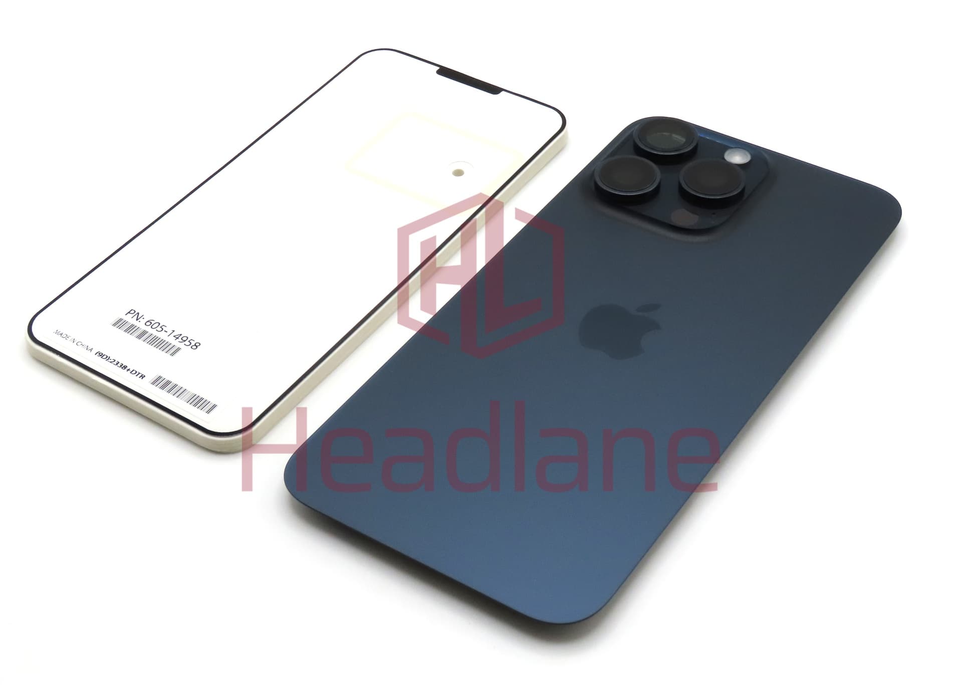 Apple iPhone 15 Pro Max Back / Battery Cover - Blue Titanium (Service Pack) - view 2