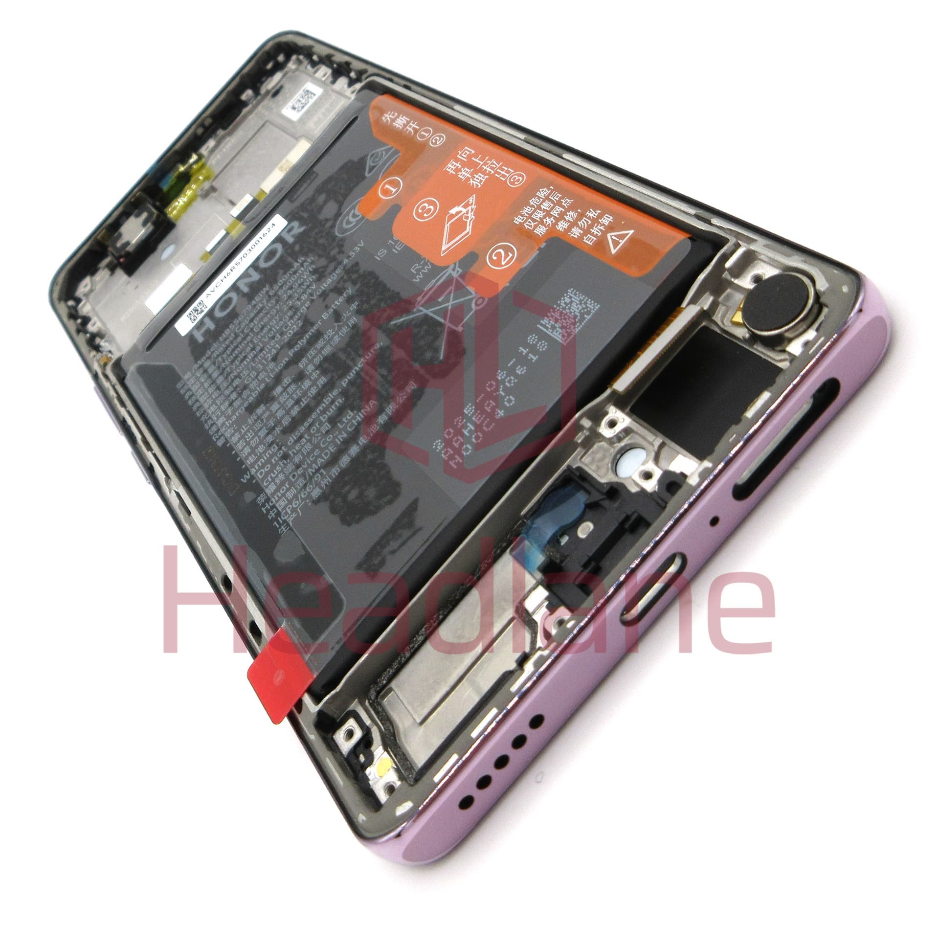 Honor Magic7 Lite LCD Display / Screen + Touch + HB556794EIW Battery - Titanium Purple - view 2