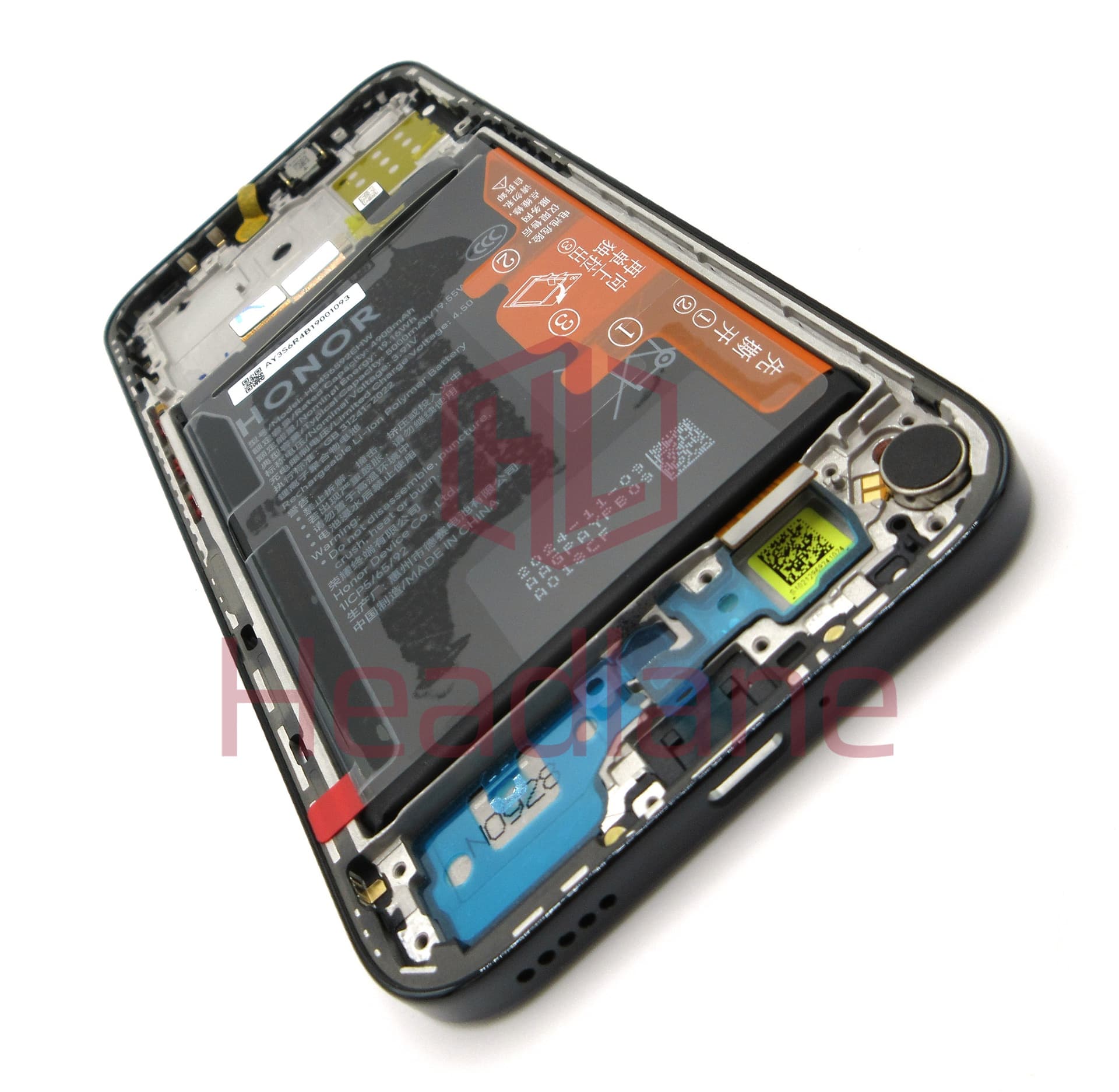 Honor X8c LCD Display / Screen + Touch + HB456592EHW Battery - Black - view 2