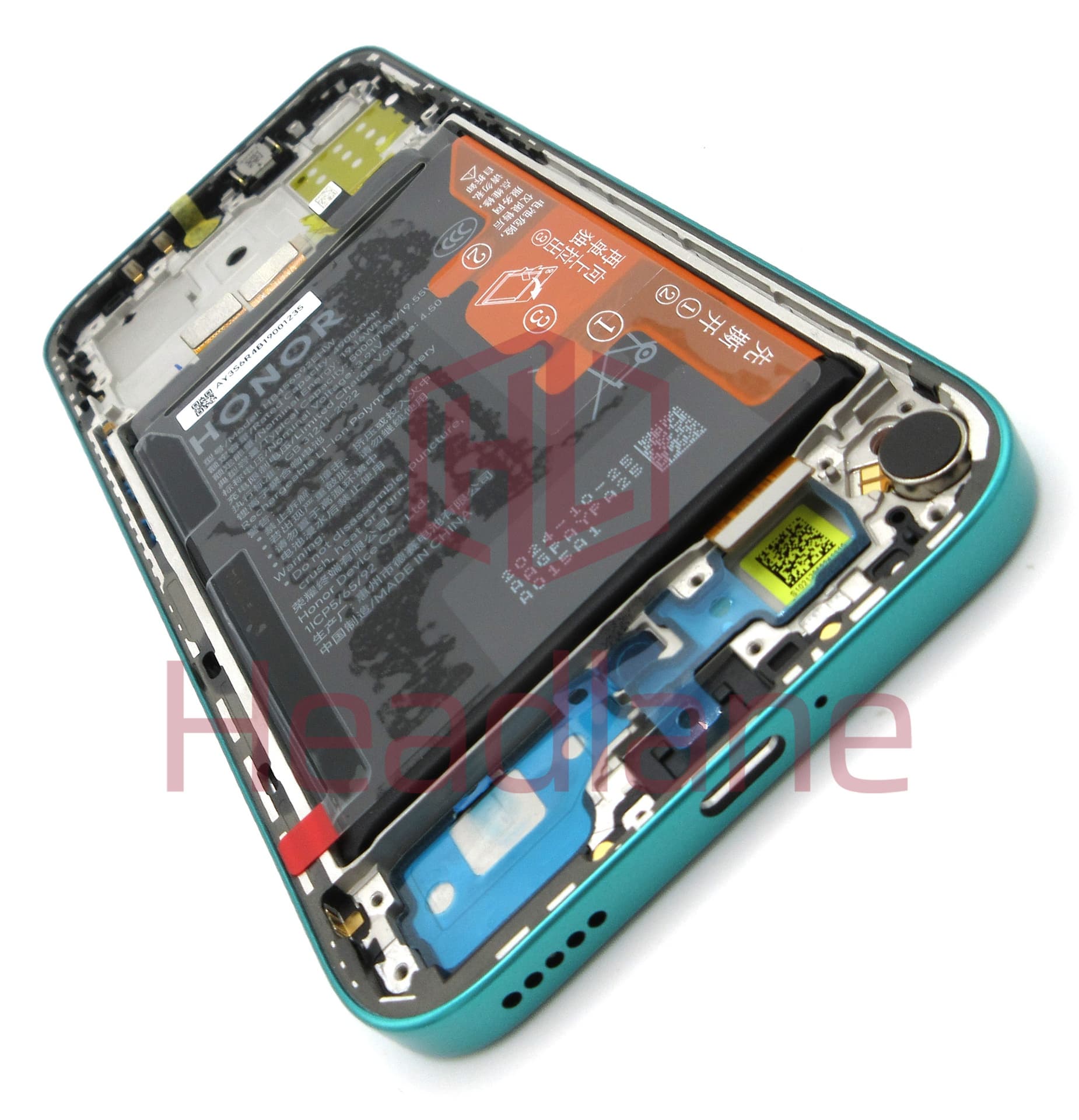Honor X8c LCD Display / Screen + Touch + HB456592EHW Battery - Green - view 2