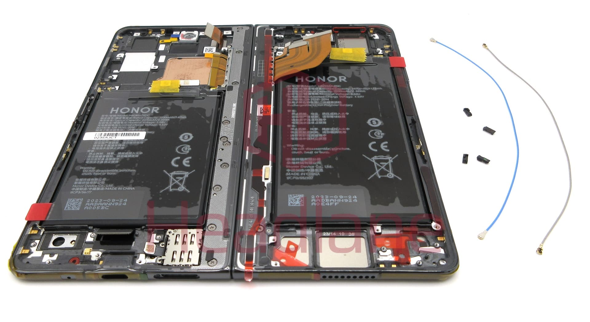 Honor Magic V2 Main Inner LCD Display / Screen + Touch + HB285679EIC / HB2955A4EIC Batteries - Black - view 2