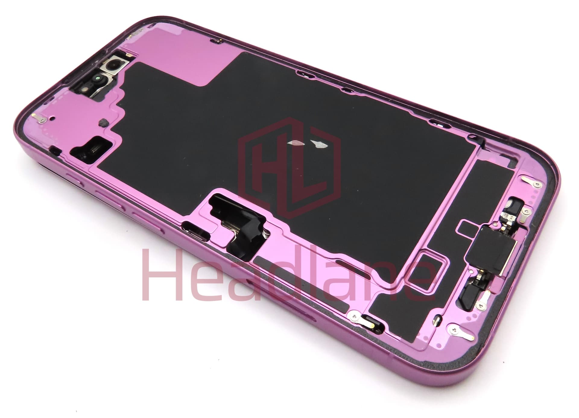 Apple iPhone 16 Back / Battery Cover + Small Parts - Pink (Pulled - Grade A) (No Camera) - view 2