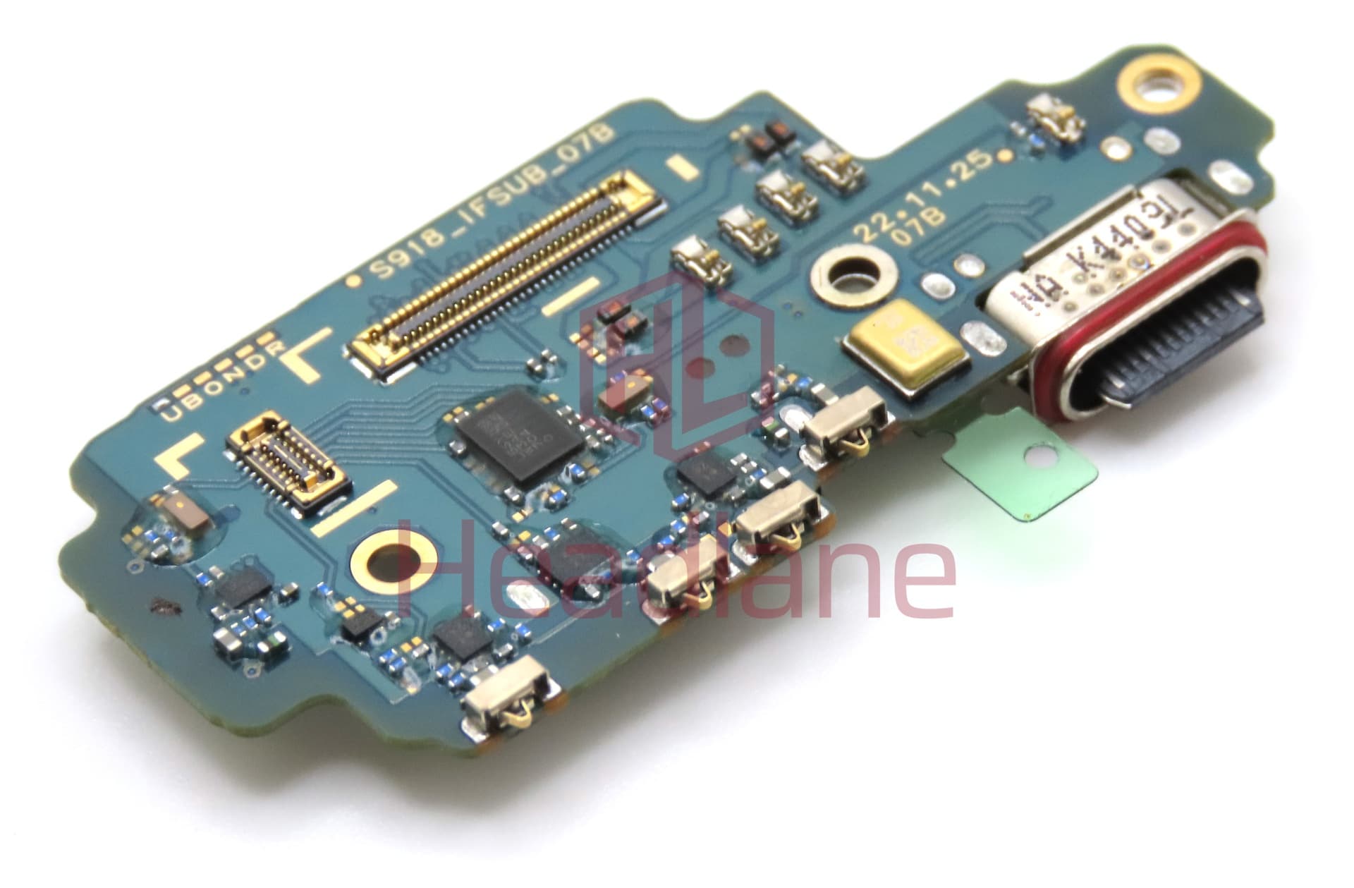 Samsung SM-S918 Galaxy S23 Ultra Charging Port + SIM Card Reader Flex (USA Version) - view 2
