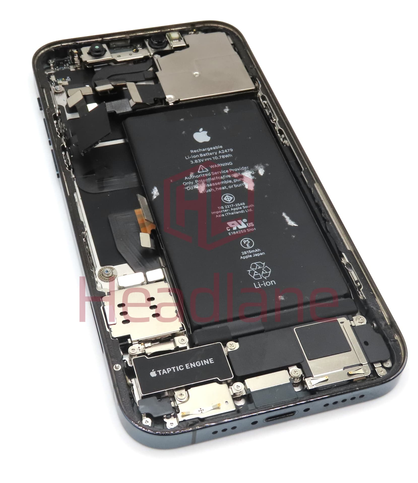 Apple iPhone 12 Pro Back / Battery Cover + Small Parts - Blue (Grade C) - view 2