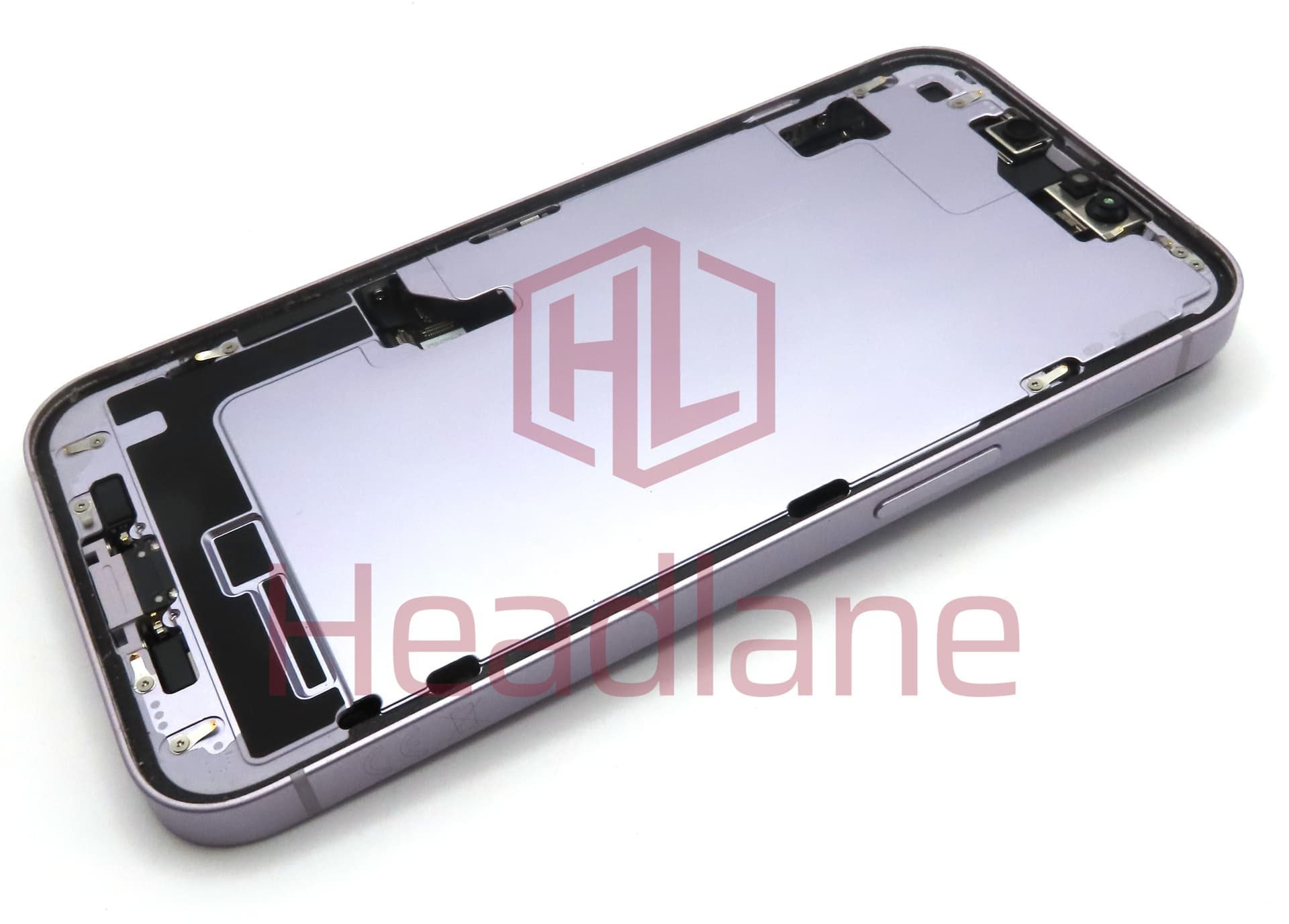 iPhone 14 Back / Battery Cover + Small Parts - Purple (Pulled - Grade B) - view 2