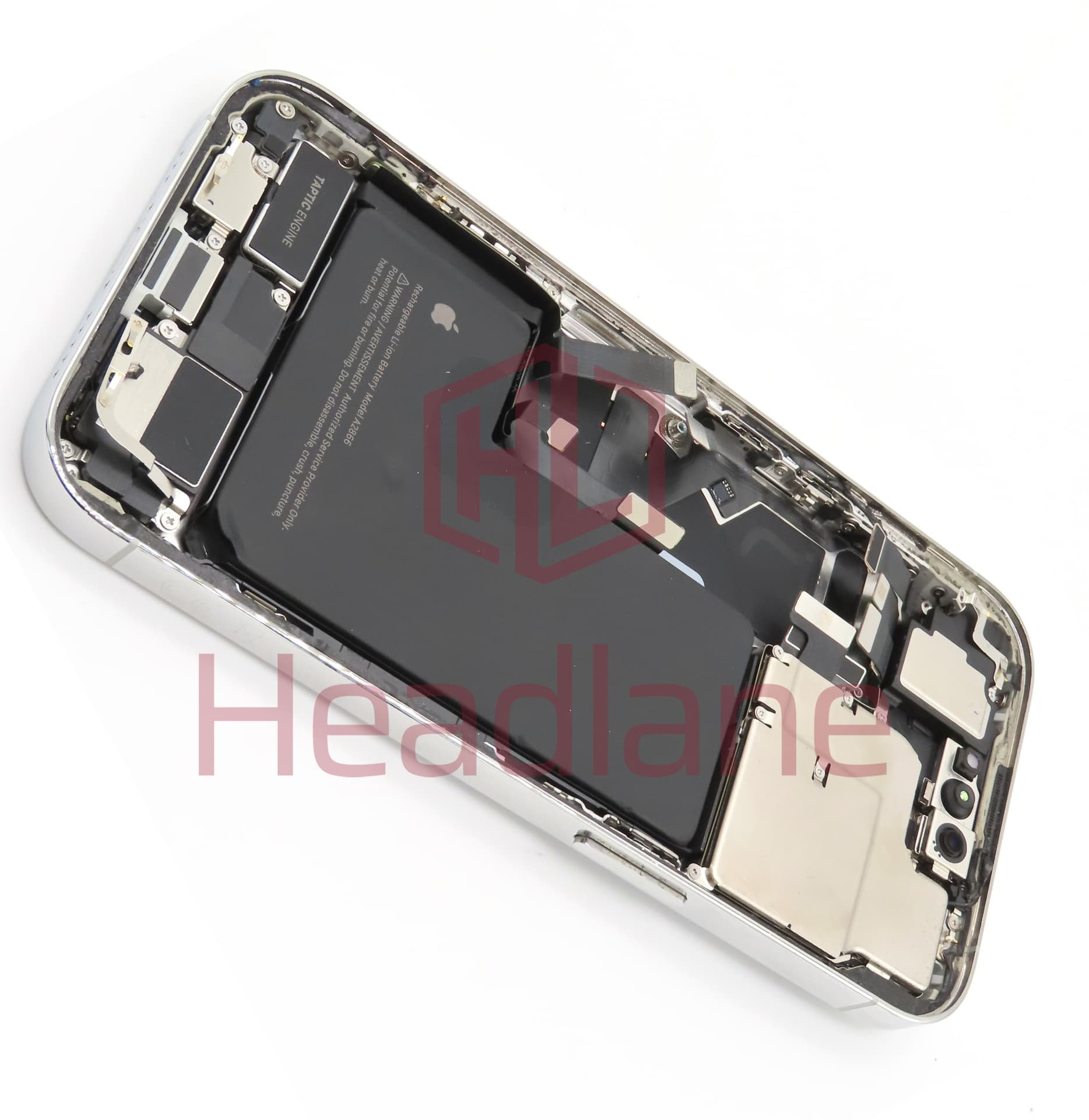 iPhone 14 Pro Back / Battery Cover + Small Parts - Silver (Pulled - Grade B) - view 2