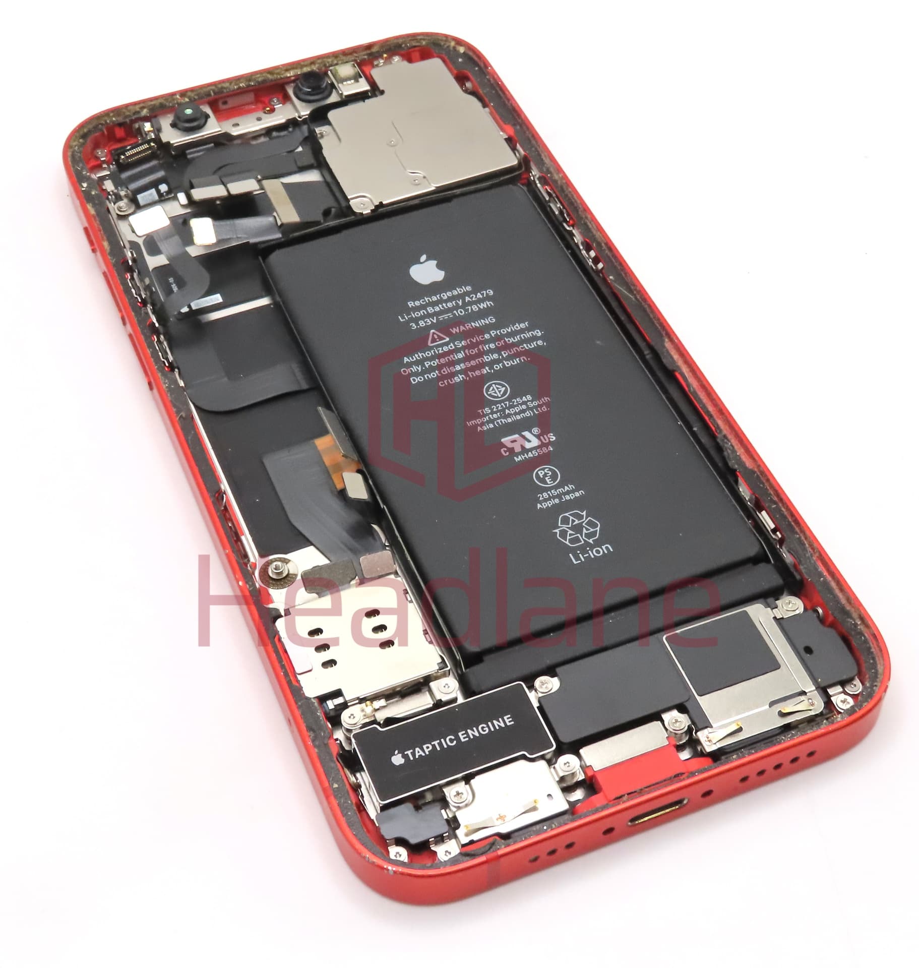 Apple iPhone 12 Back / Battery Cover + Small Parts - Red (Pulled - Grade C) - view 2