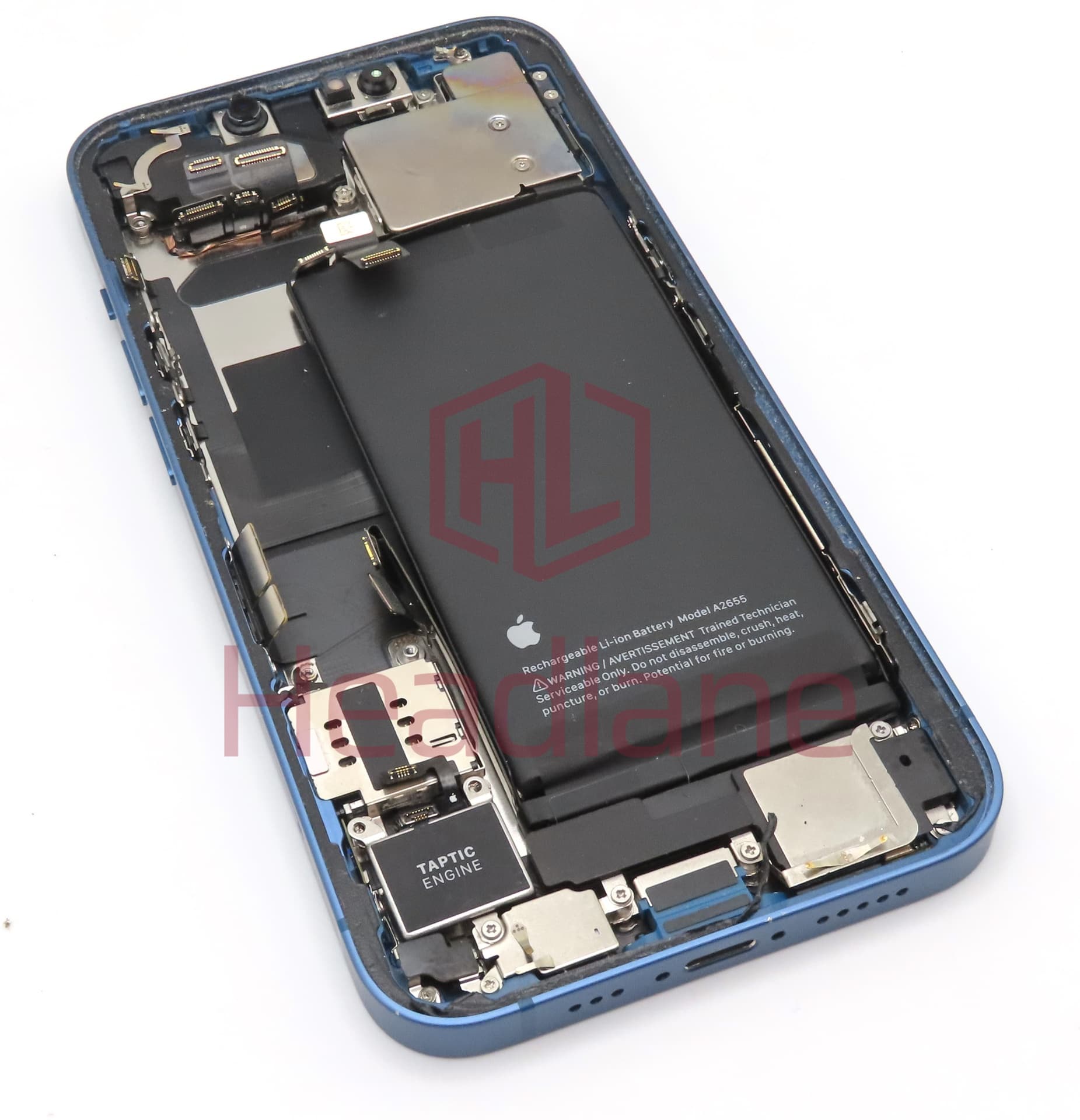 iPhone 13 Back / Battery Cover + Small Parts - Blue (Pulled - Grade B) - view 2