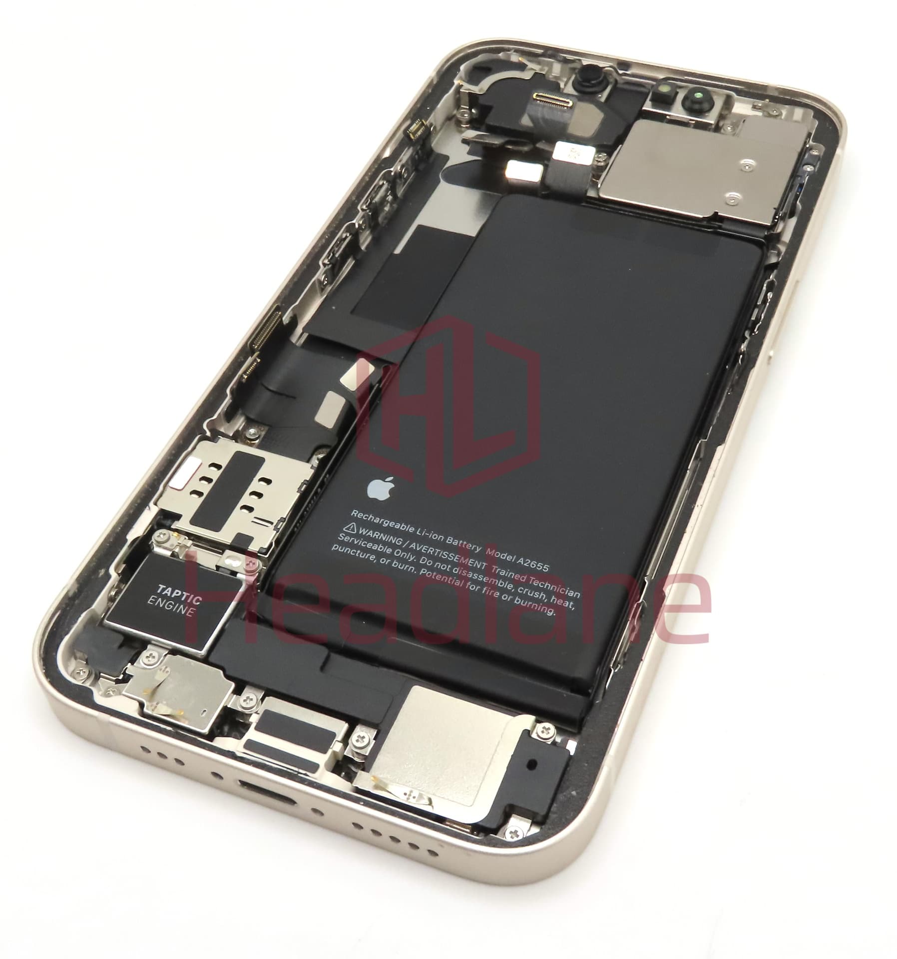 iPhone 13 Back / Battery Cover + Small Parts - White (Pulled - Grade B) - view 2