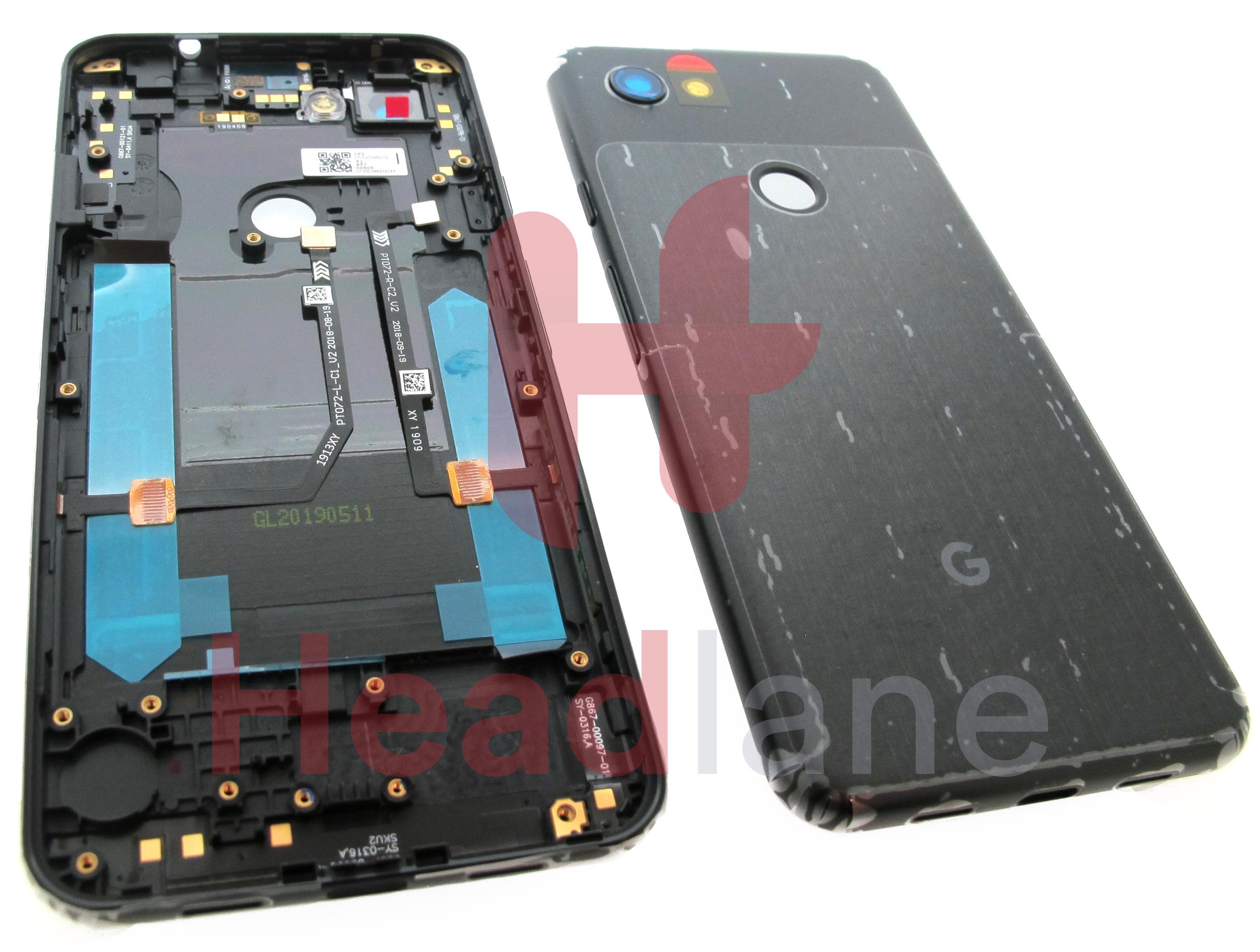 Google Pixel 3a Back / Battery Cover - Jet Black - view 2