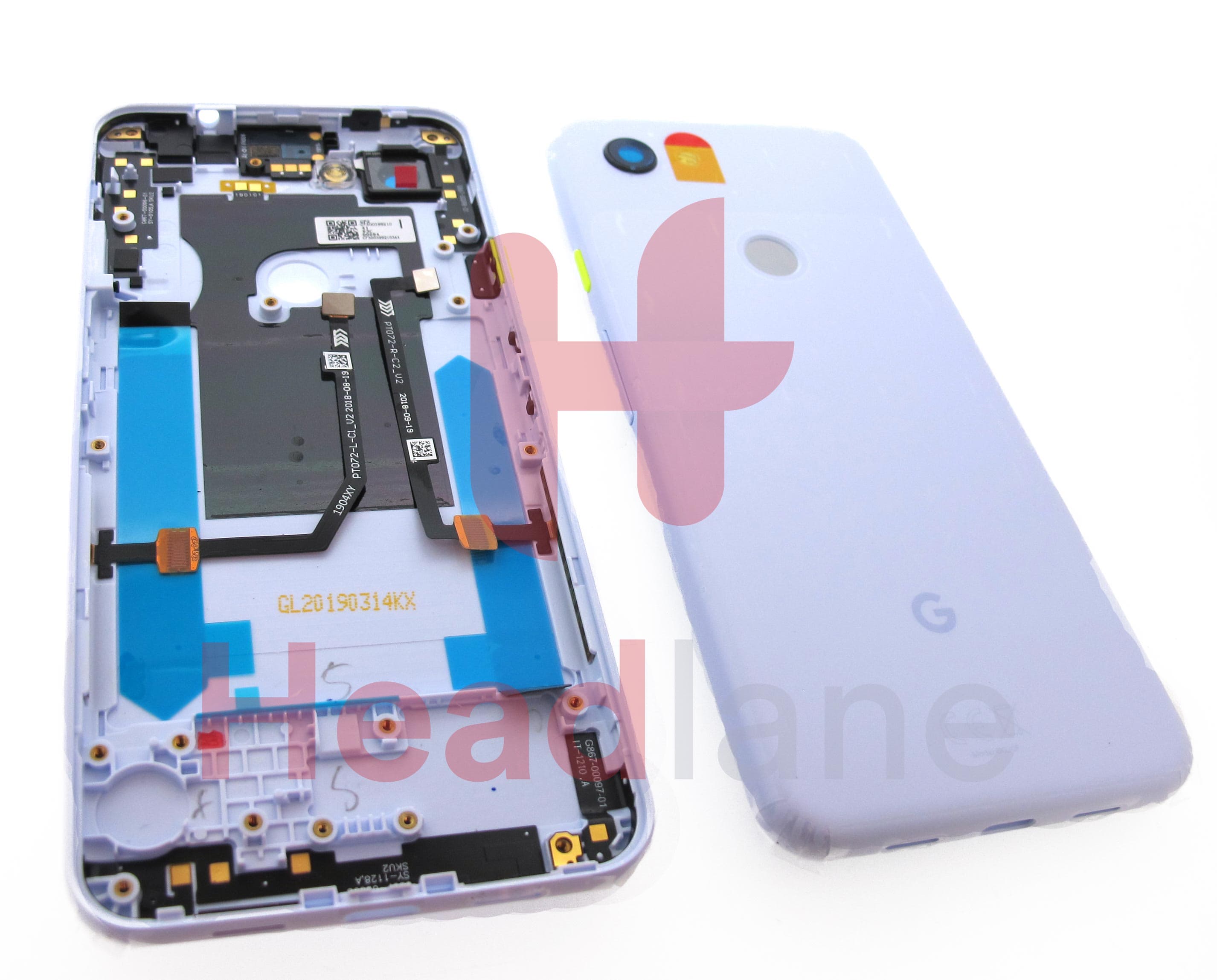 Google Pixel 3a Back / Battery Cover - Purple-ish - view 2