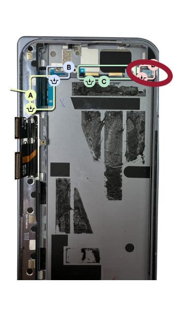 Google Pixel 10 Pro Fold Antenna 1 Adhesive / Sticker 1 - view 2