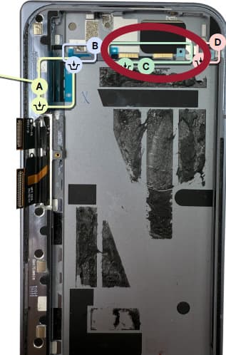Google Pixel 10 Pro Fold Antenna 1 Adhesive / Sticker 2 - view 2