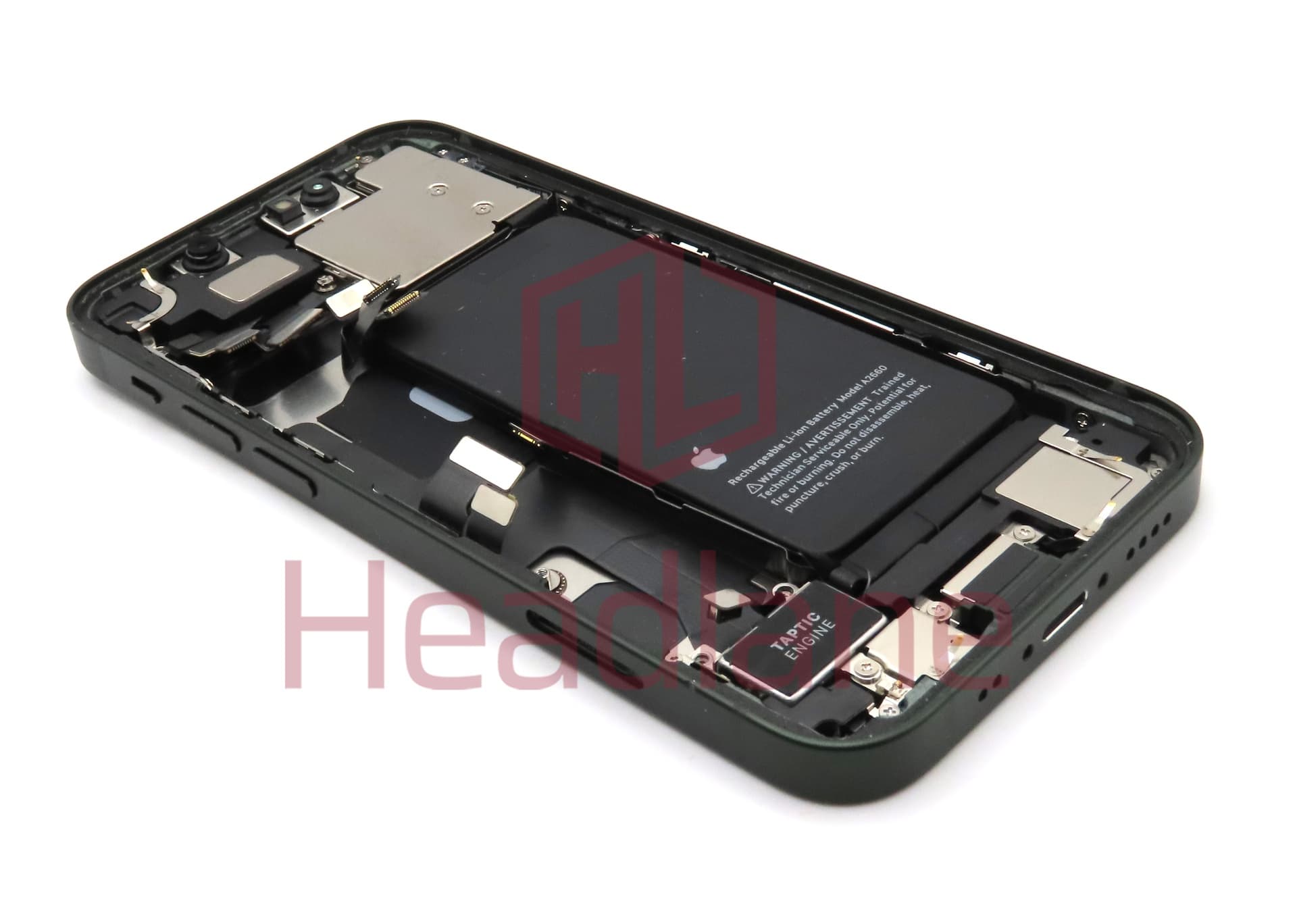 Apple iPhone 13 Mini Back / Battery Cover + Small Parts - Green (Pulled - Grade B) - view 2