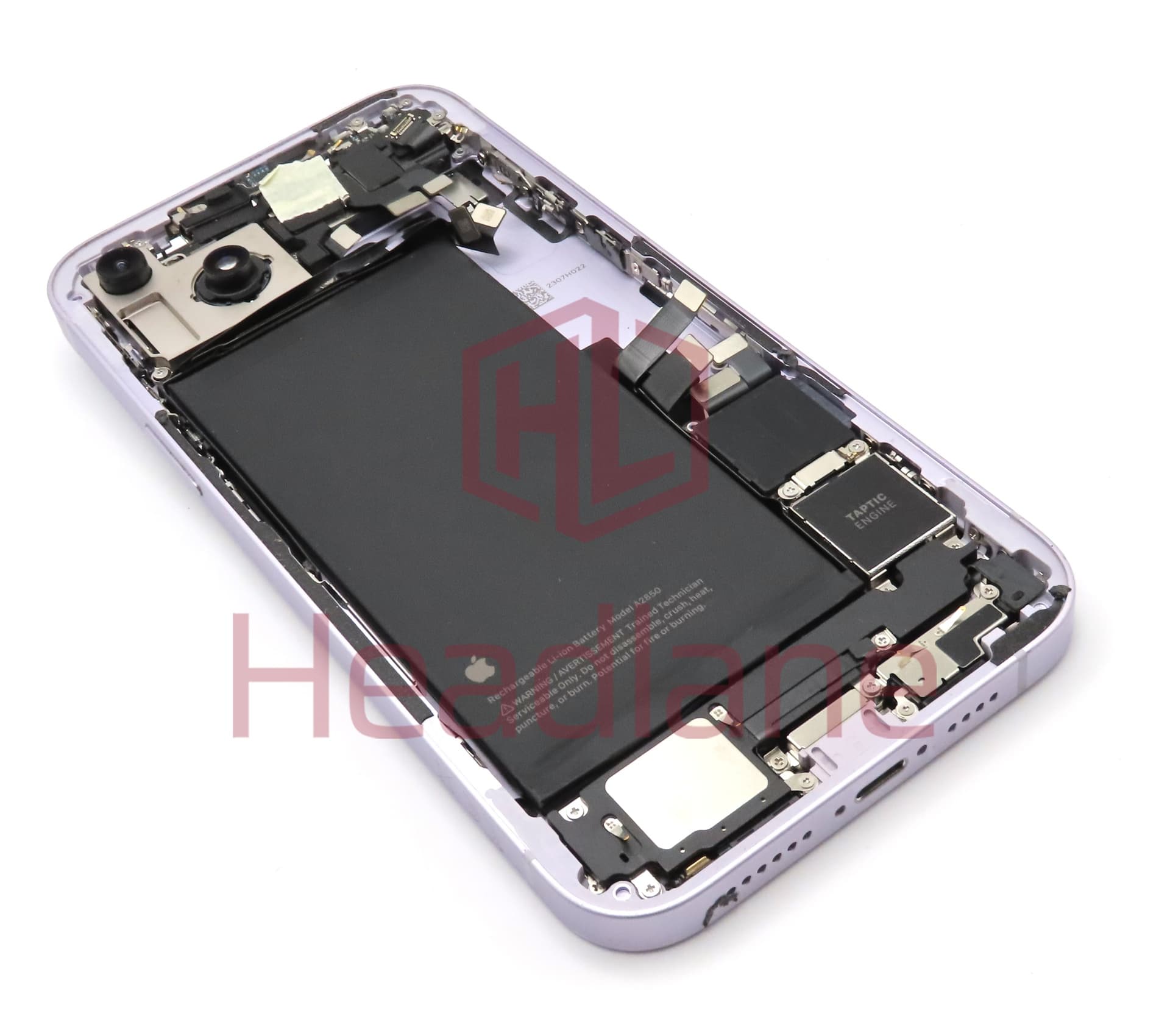 iPhone 14 Plus Back / Battery Cover + Small Parts - Purple (Pulled - Grade B) - view 2