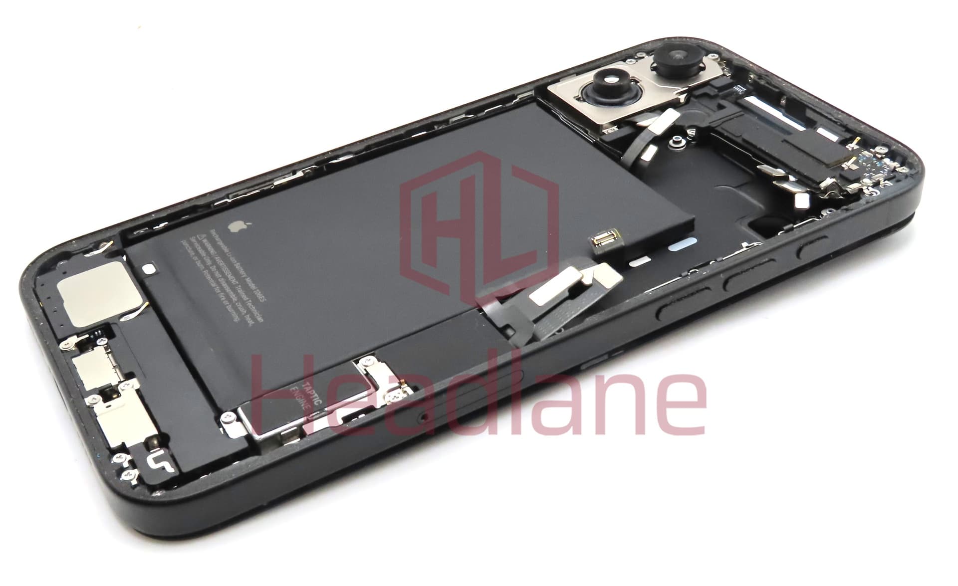 Apple iPhone 16 Plus Back / Battery Cover + Small Parts - Black (Pulled - Grade C) - view 2