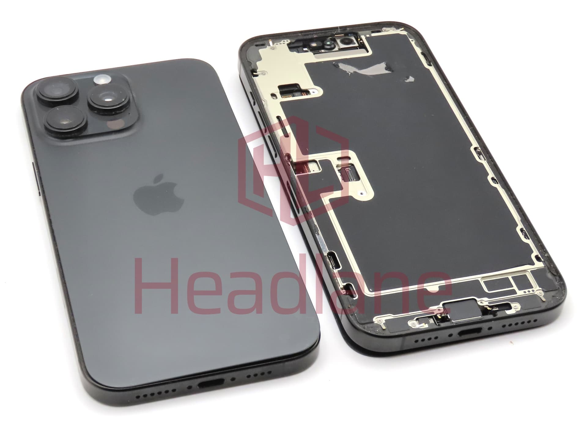 Apple iPhone 16 Pro Max Back / Battery Cover + Small Parts - Black Titanium (Pulled - Grade B) - view 2