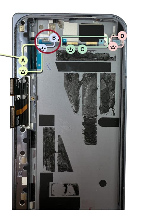Google Pixel 10 Pro Fold Antenna 1 Adhesive / Sticker 3 - view 2