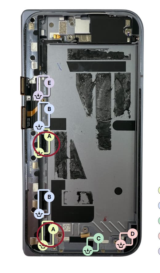 Google Pixel 10 Pro Fold Lower Board Adhesive / Sticker 2 - view 2