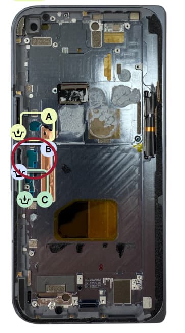 Google Pixel 10 Pro Fold Volume Button Flex Top Adhesive / Sticker - view 2