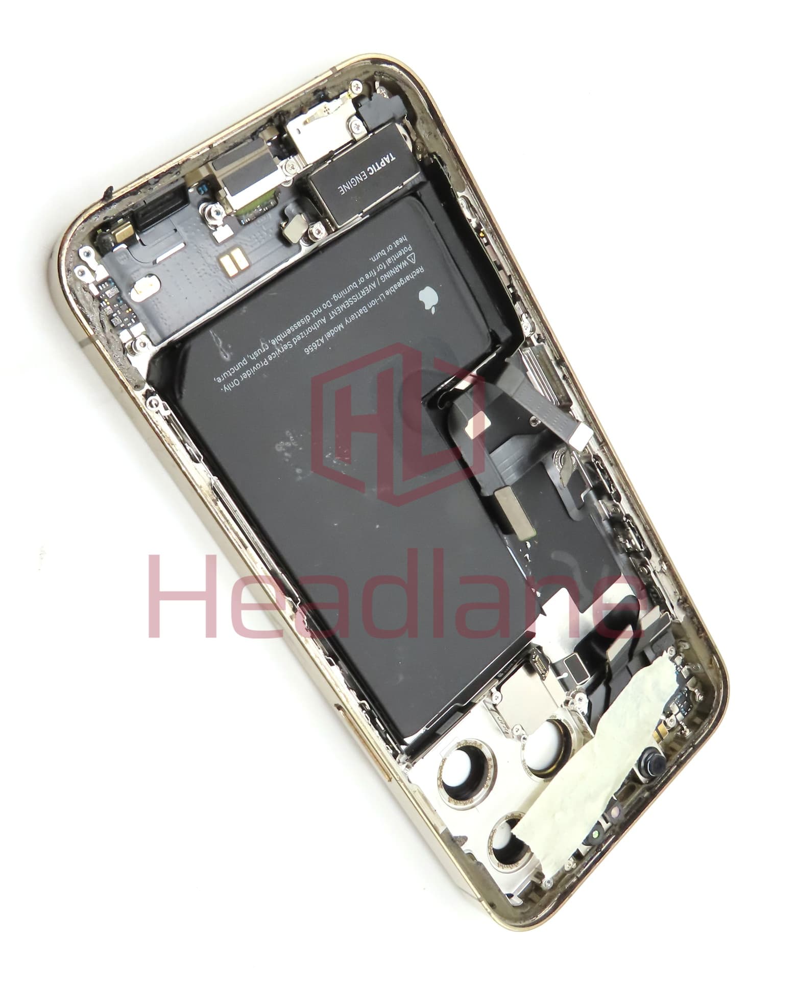 iPhone 13 Pro Back / Battery Cover + Small Parts - Gold (Pulled - Grade C) (No Camera) (No Speaker) - view 2