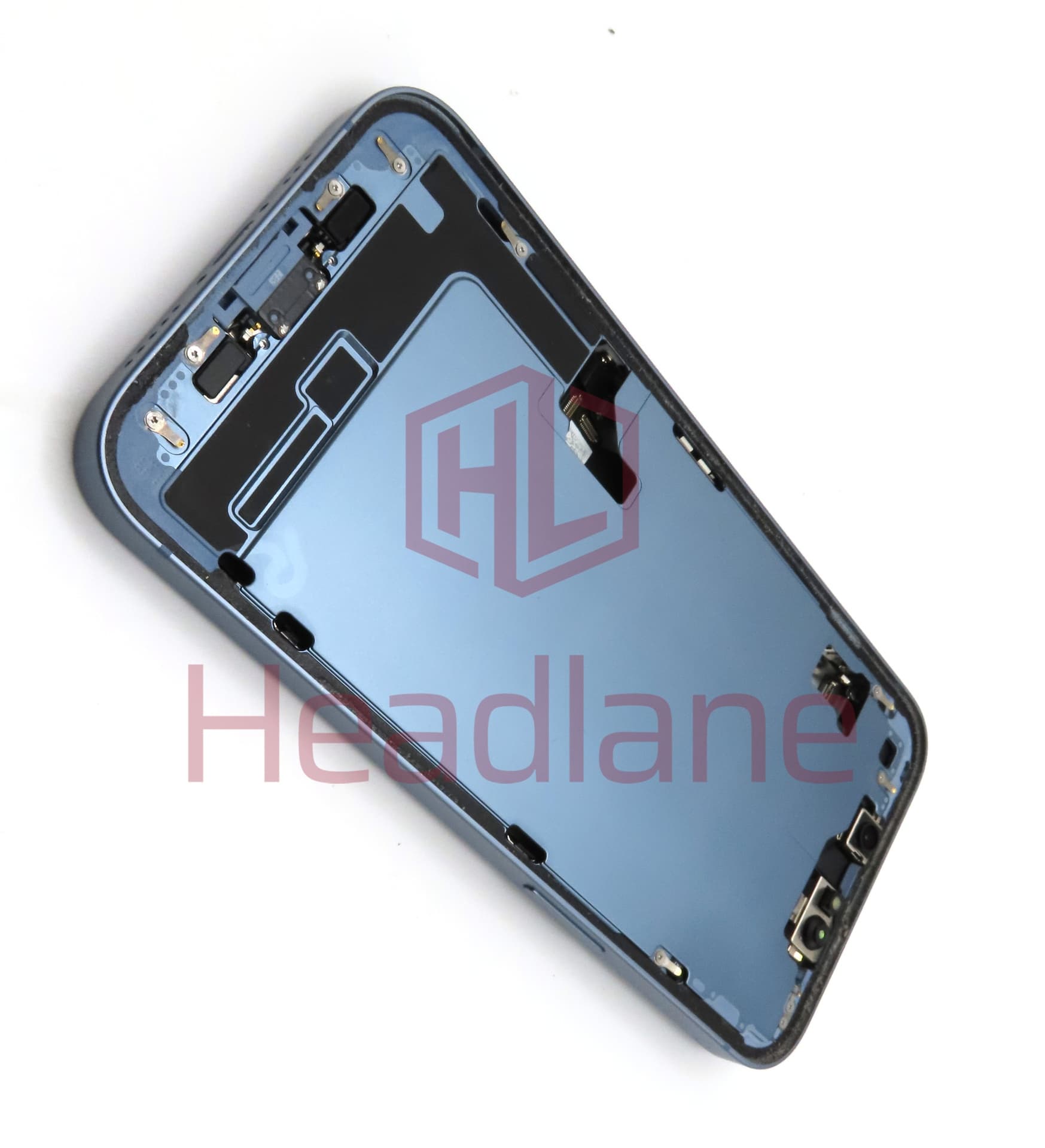iPhone 13 Back / Battery Cover + Small Parts - Blue (Pulled - Grade B) (No Battery) - view 2
