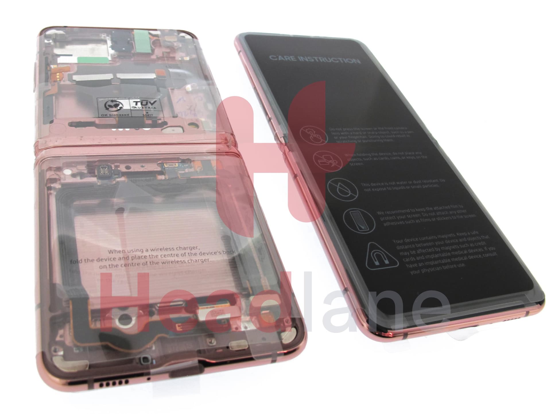 Samsung SM-F707 Galaxy Z Flip 5G LCD Display / Screen + Touch - Mystic Bronze (No Box) - view 2