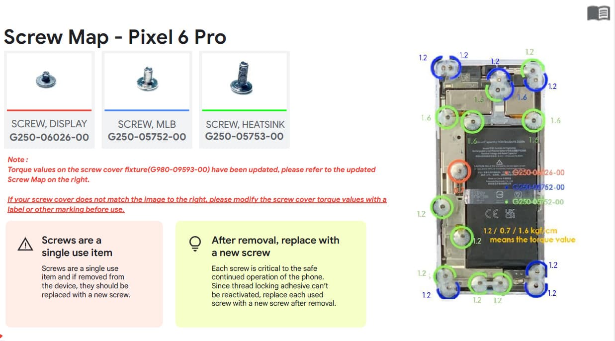Google Pixel 6 Pro / Pixel 7 Pro / Pixel 7 Heatsink M1.2, 4.55L Screw - view 3