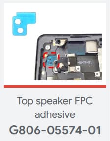 Google Pixel 6a Top Speaker Flex Adhesive / Sticker - view 2