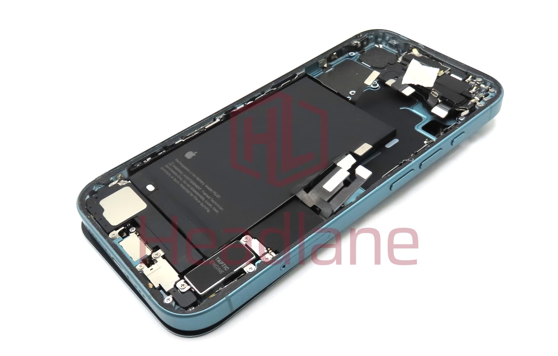 Apple iPhone 16 Back / Battery Cover + Small Parts - Teal (Pulled - Grade A) (No Camera) - view 2