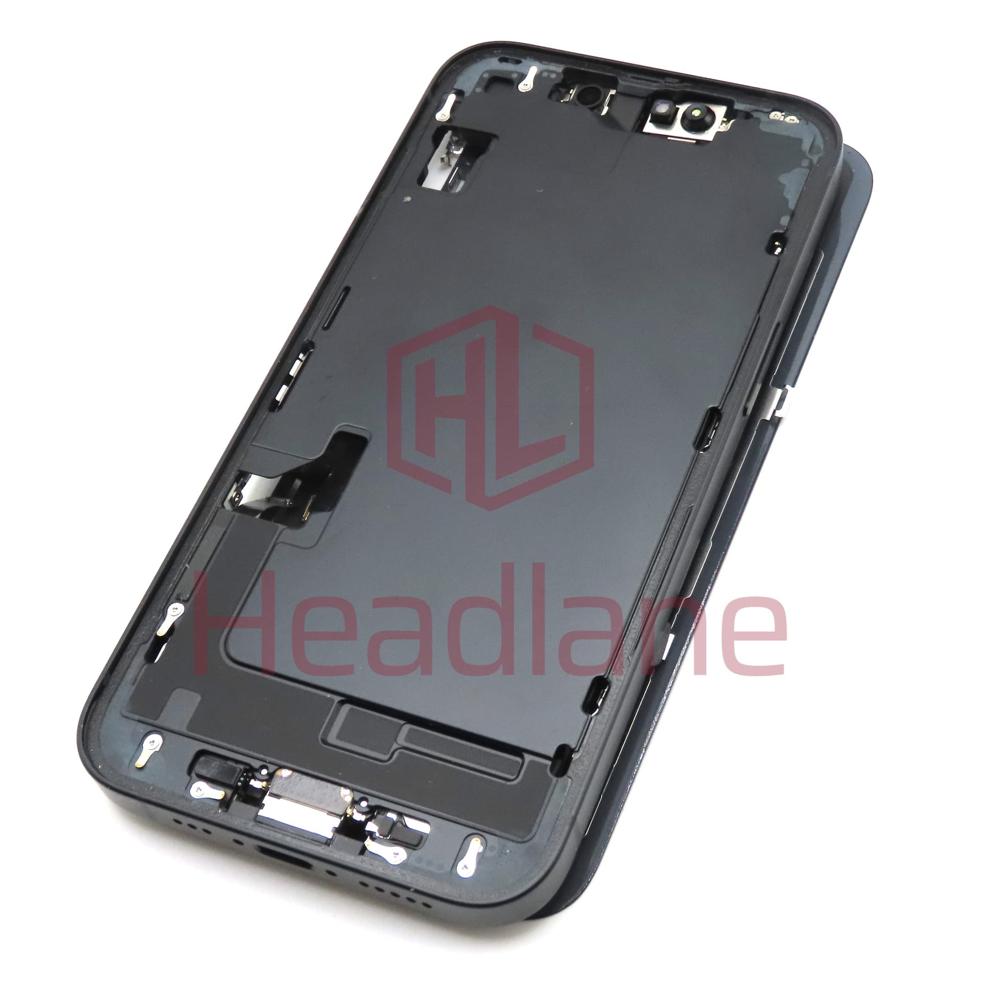 Apple iPhone 16e Back / Battery Cover + Small Parts - Black (Grade A) - view 2