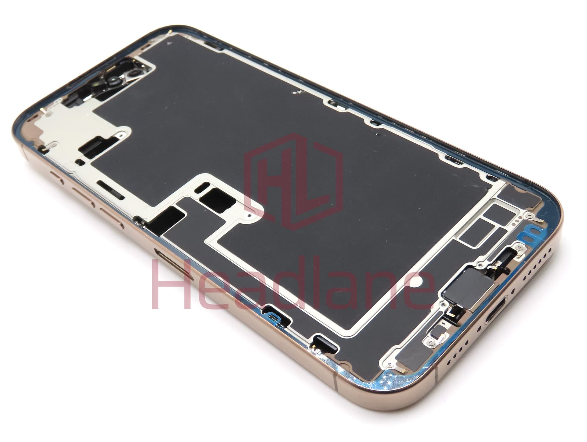 Apple iPhone 16 Pro Max Back / Battery Cover + Small Parts - Desert Titanium (Pulled - Grade C) (No Camera) - view 2
