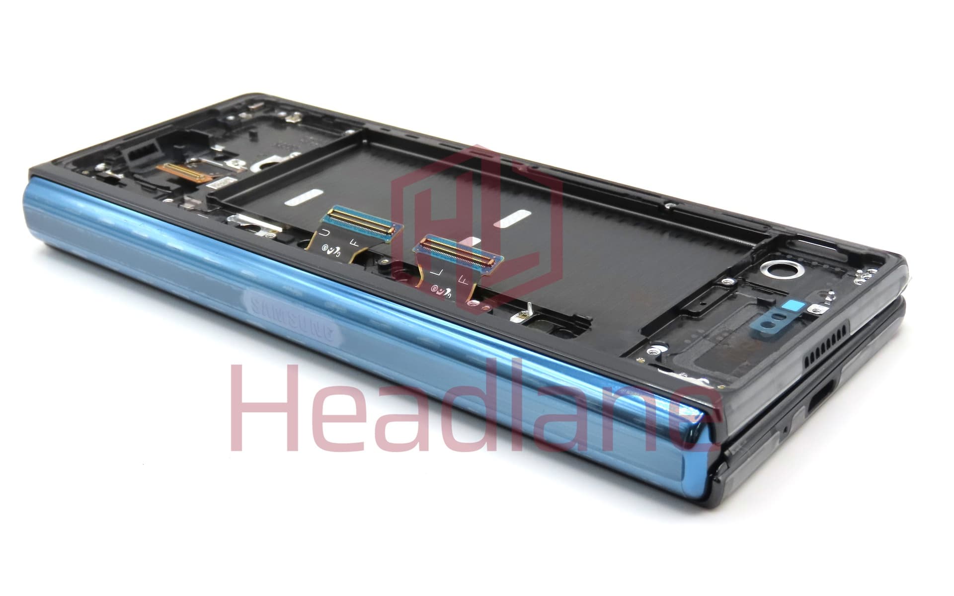 Samsung SM-F916 Galaxy Z Fold2 5G LCD Display / Screen + Touch - Mystic Black (Blue Hinge) - view 5