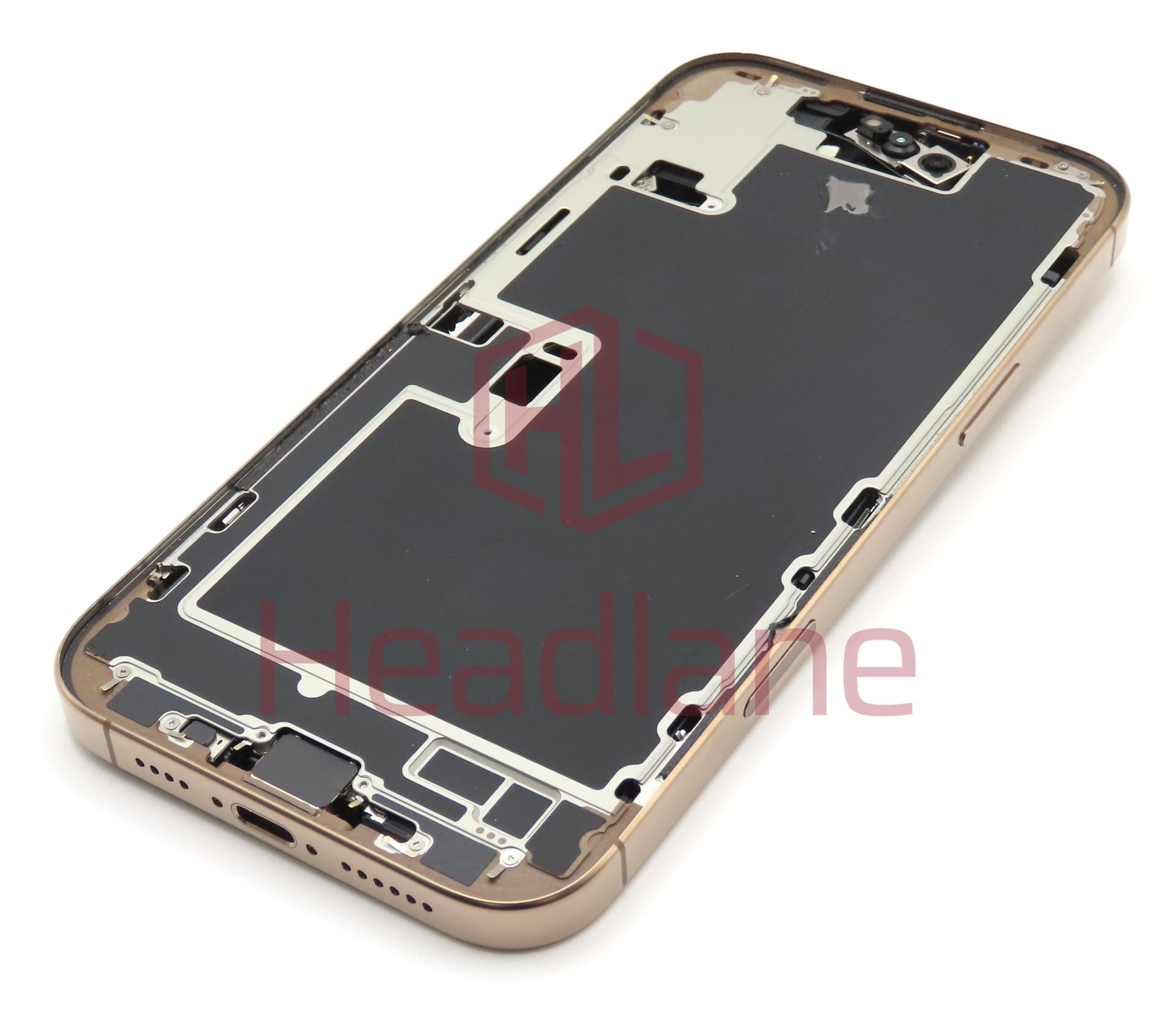 Apple iPhone 16 Pro Max Back / Battery Cover + Small Parts - Desert Titanium (Pulled - Grade A) (No Camera) - view 2