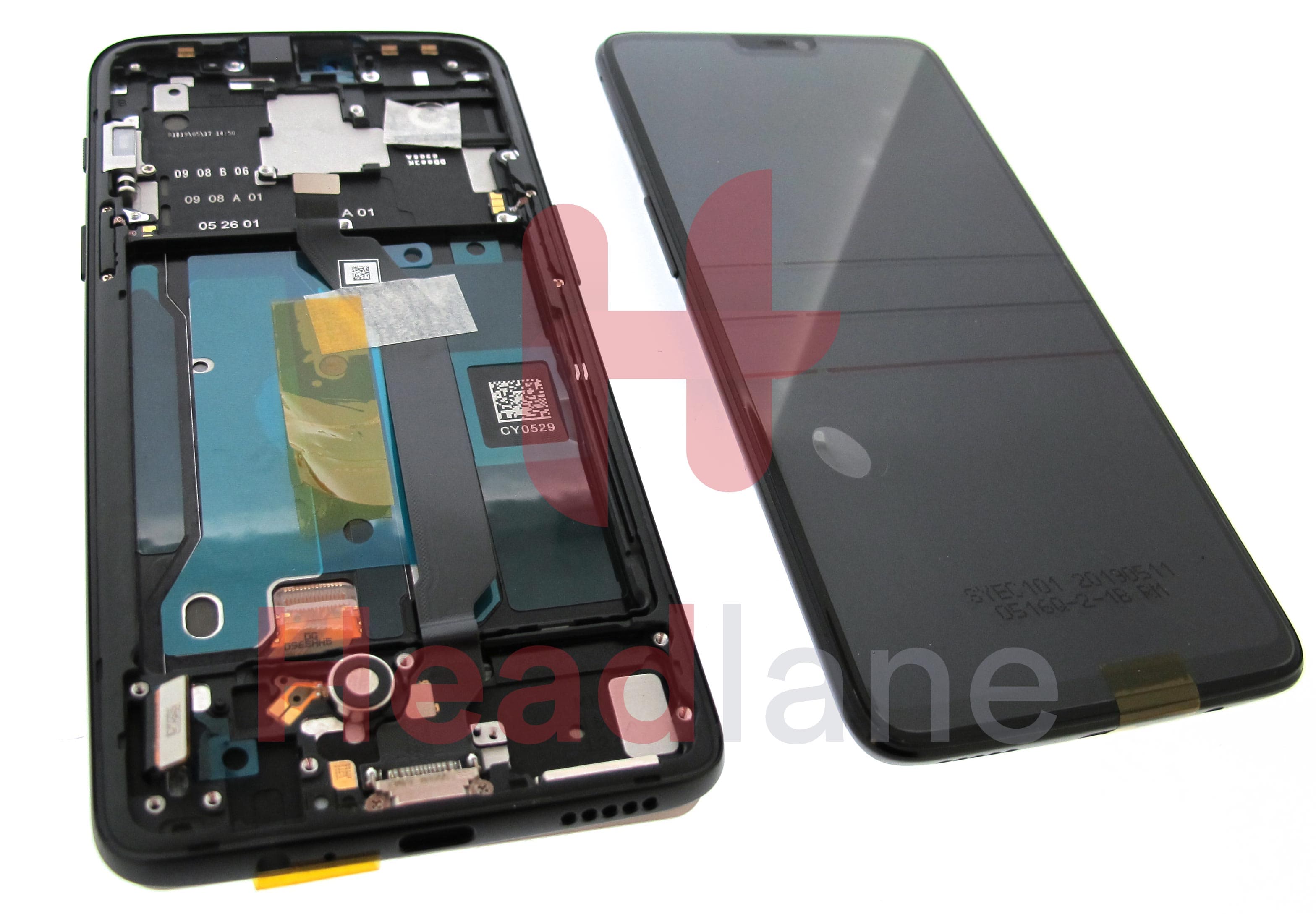 OnePlus 6 LCD Display / Screen + Touch - Midnight Black - view 2