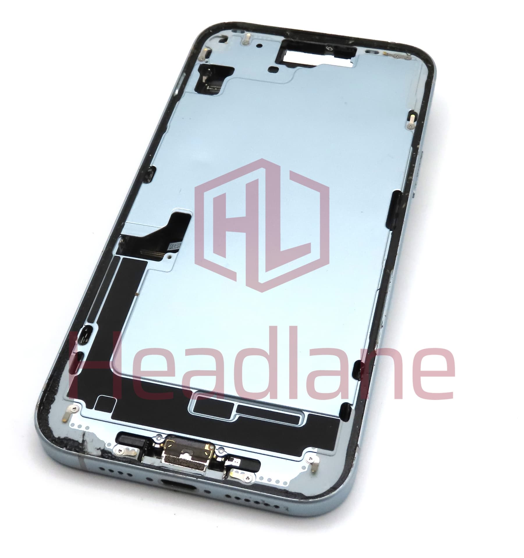 iPhone 15 Plus Back / Battery Cover + Small Parts - Blue (Pulled - Grade C) - view 2